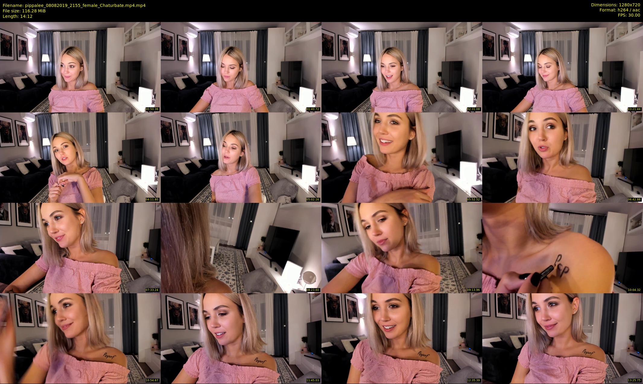 pippalee — 15 minute Chaturbate female cam show recording, 720p, Aug 8, 2019