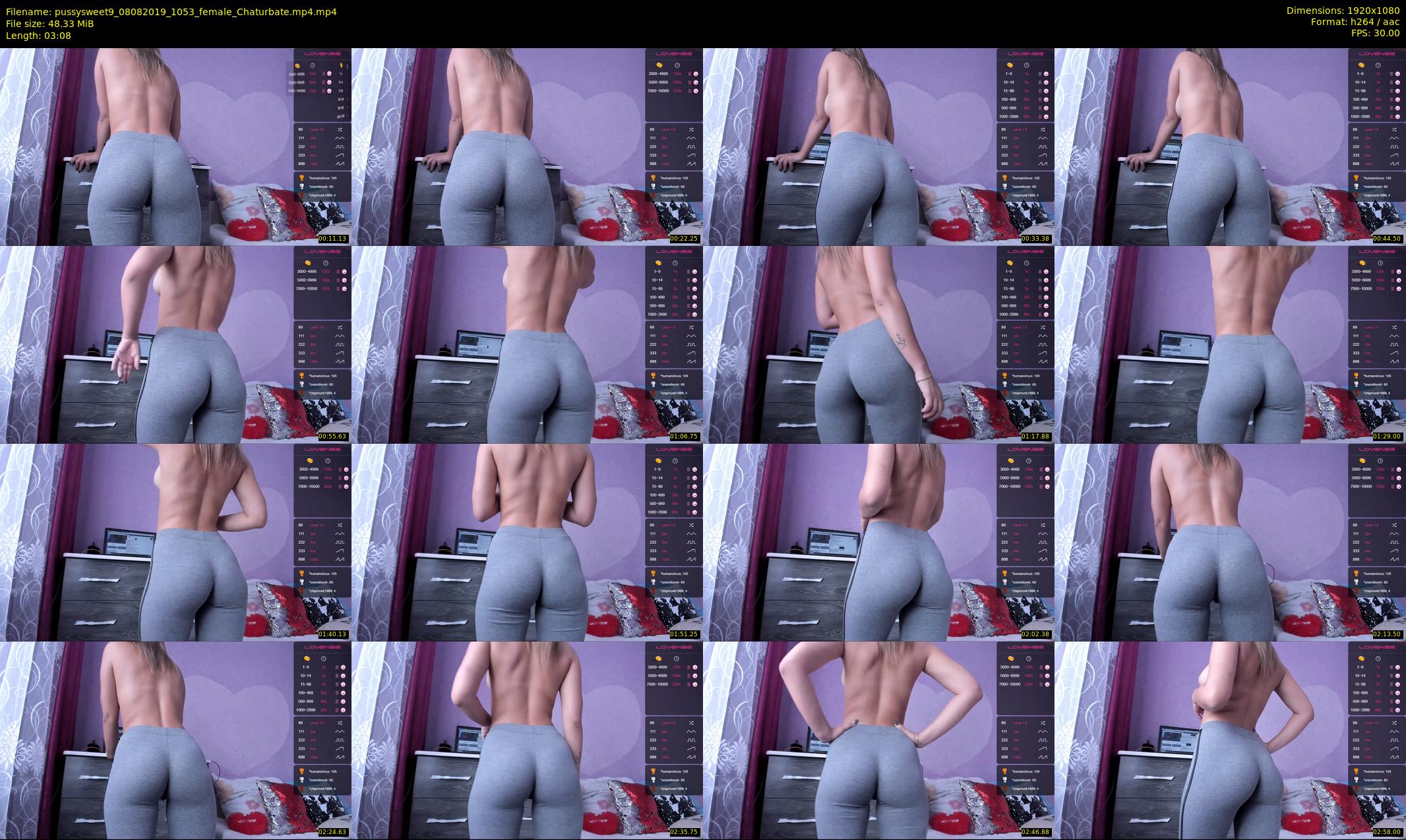 pussysweet9 — 4 minute Chaturbate female cam show recording, 1080p, Aug 8, 2019