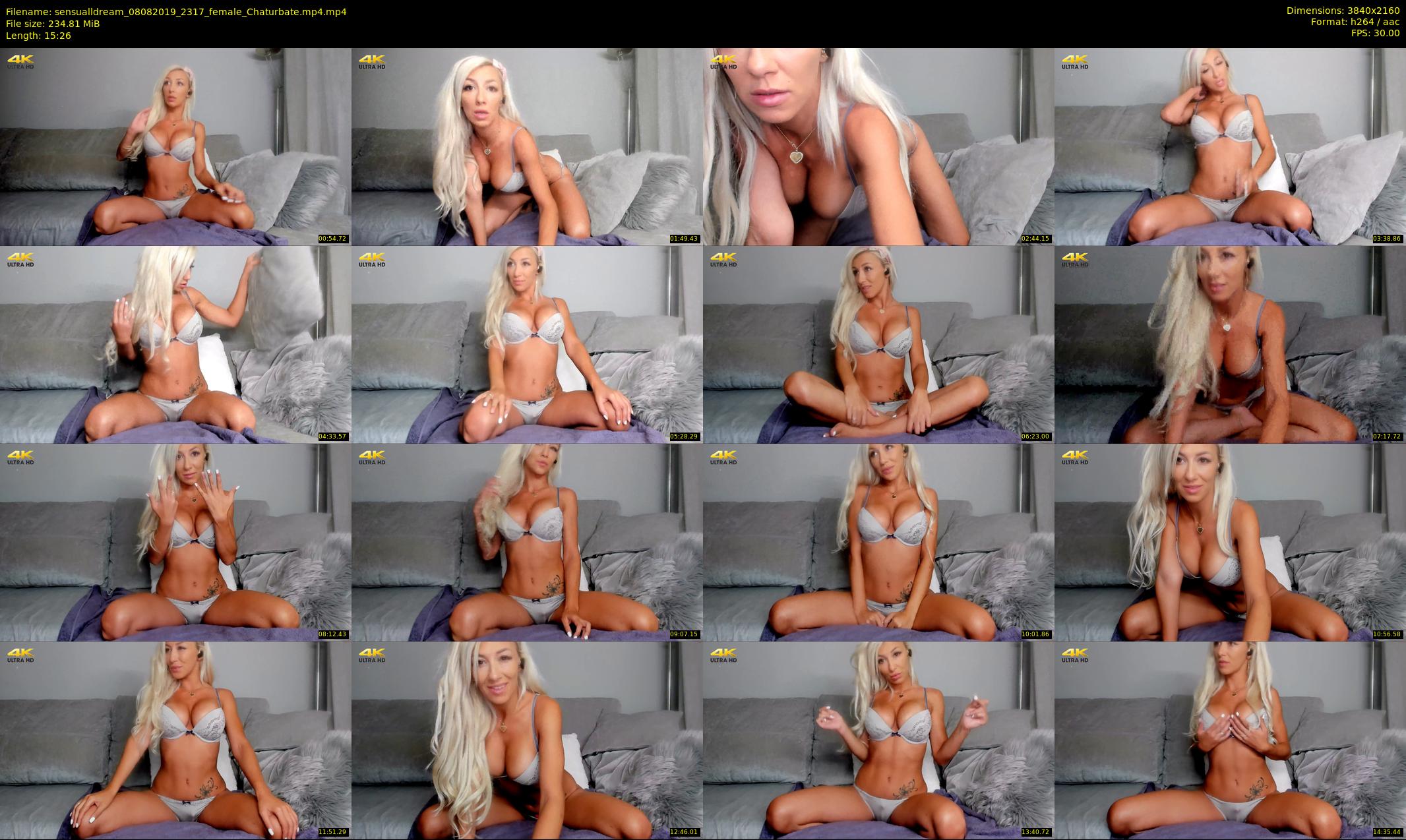 sensualldream — 16 minute Chaturbate female cam show recording, 4K, Aug 8, 2019