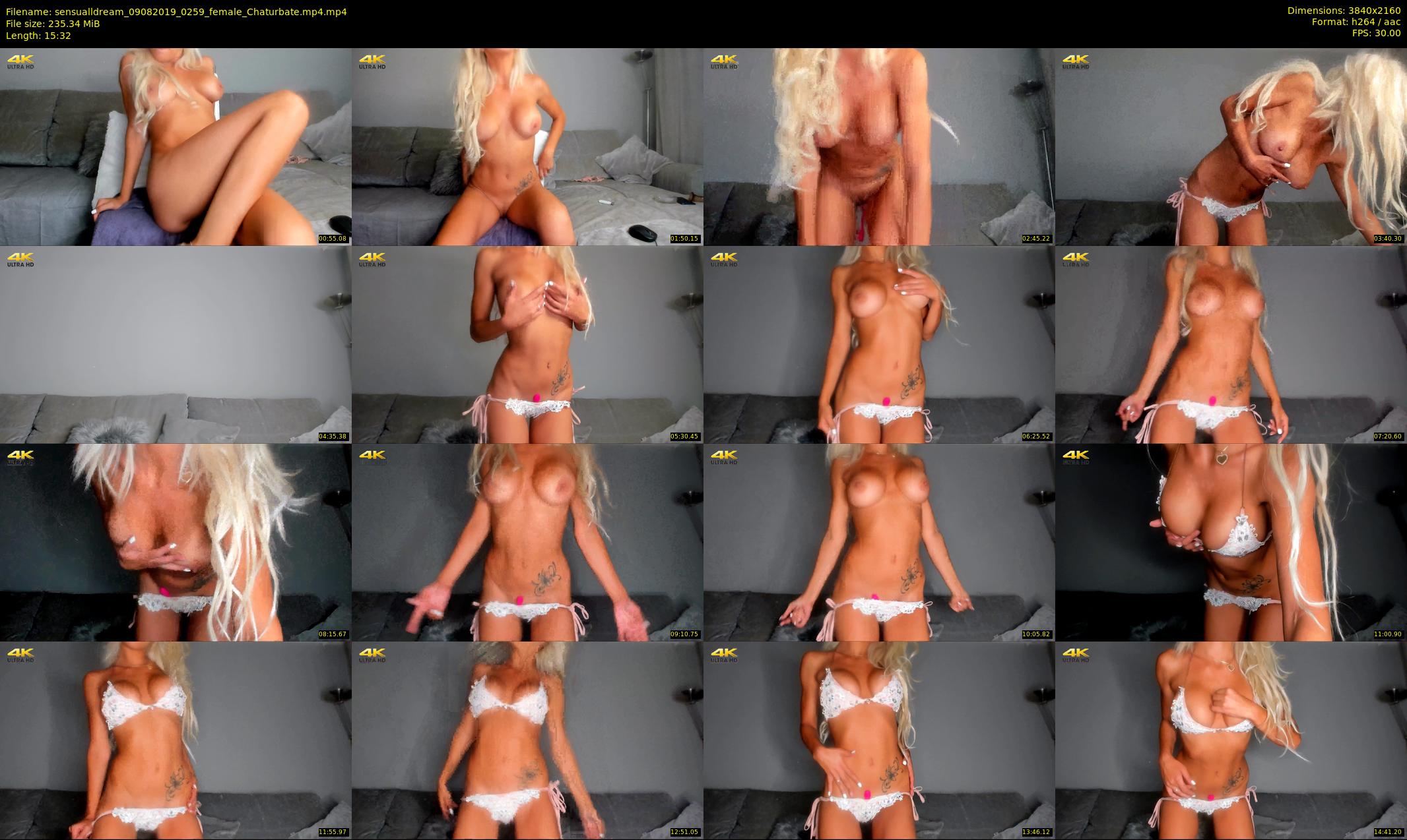 sensualldream — 16 minute Chaturbate female cam show recording, 4K, Aug 9, 2019