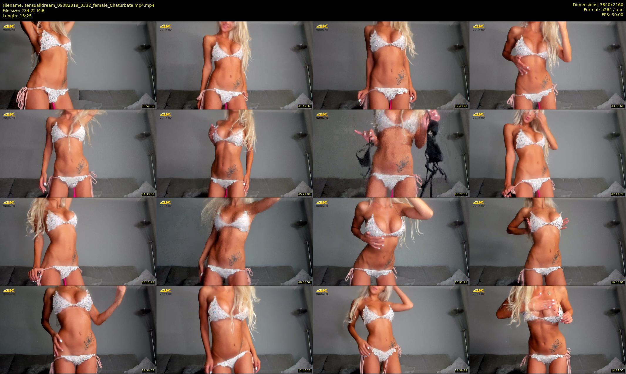 sensualldream — 16 minute Chaturbate female cam show recording, 4K, Aug 9, 2019