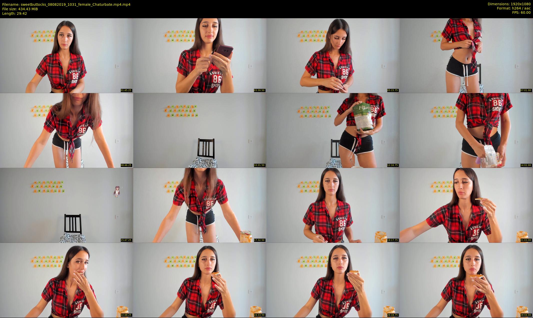 sweetbuttocks — 30 minute Chaturbate female cam show recording, 1080p, Aug 8, 2019