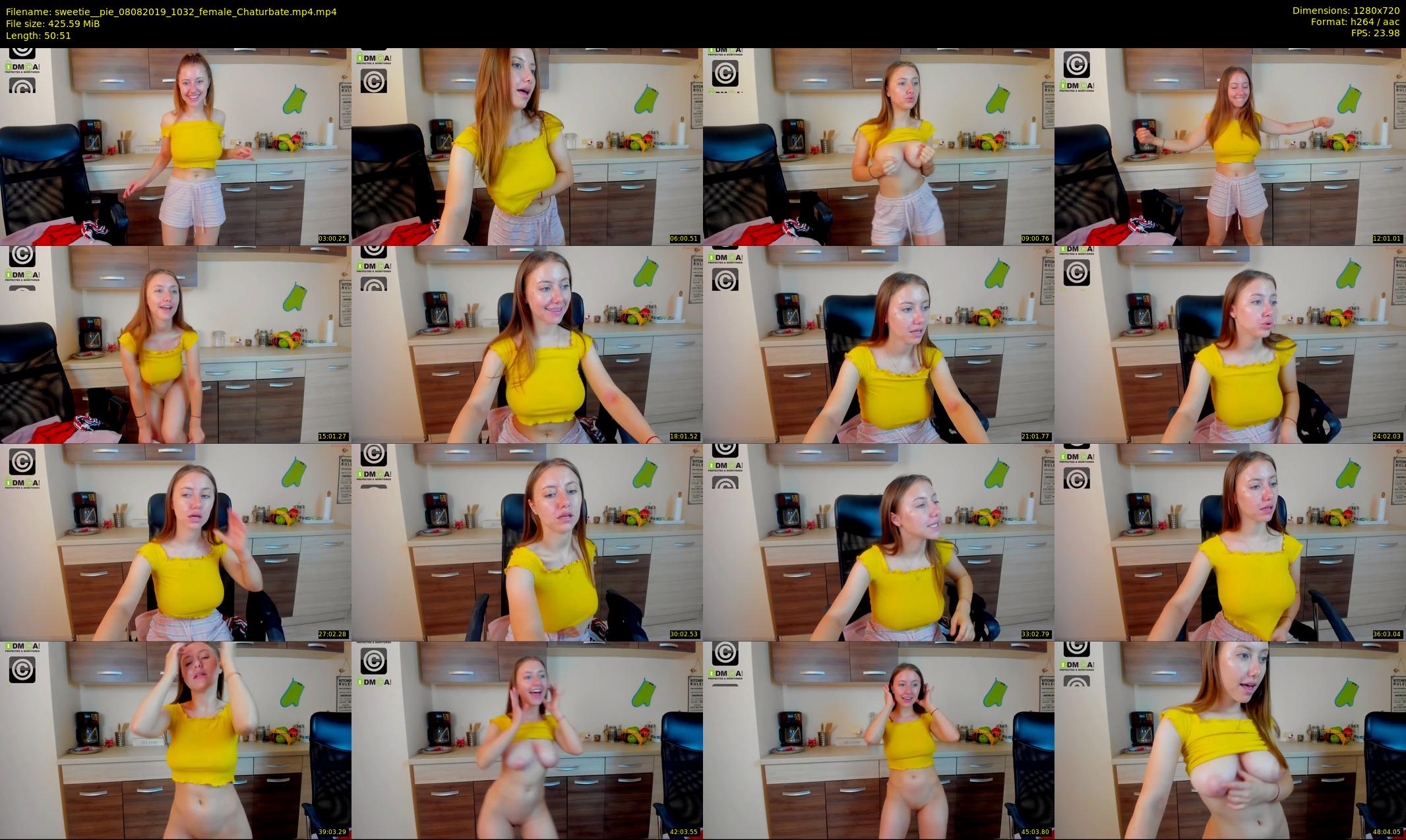 sweetie__pie — 51 minute Chaturbate female cam show recording, 720p, Aug 8, 2019