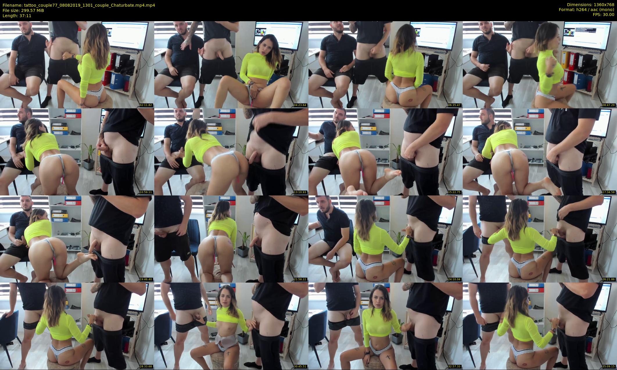 tattoo_couple77 — 38 minute Chaturbate couple cam show recording, 720p, Aug 8, 2019
