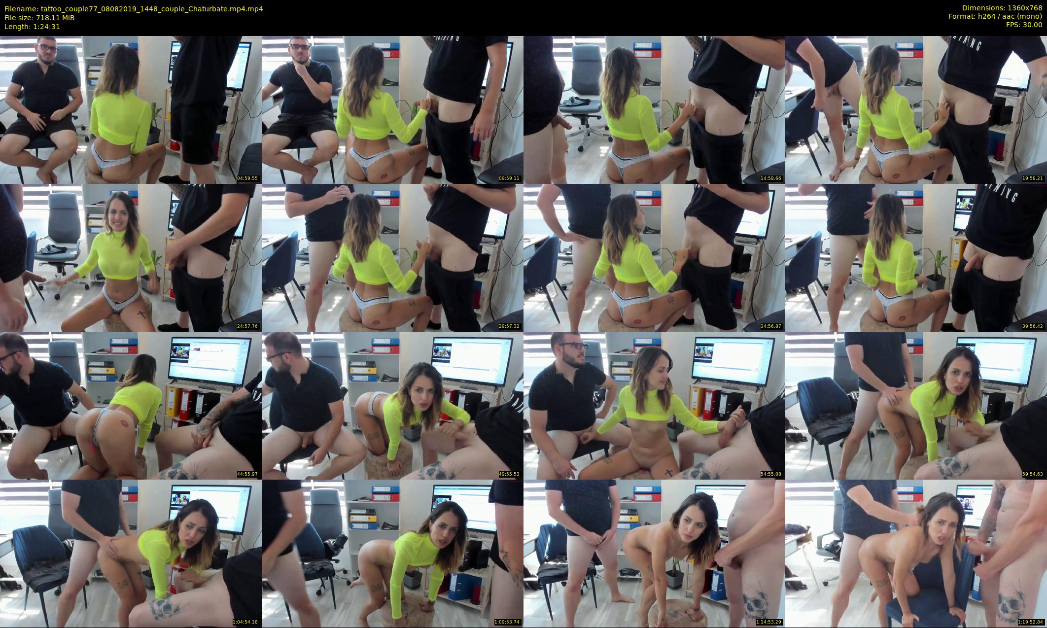 tattoo_couple77 — 85 minute Chaturbate couple cam show recording, 720p, Aug 8, 2019
