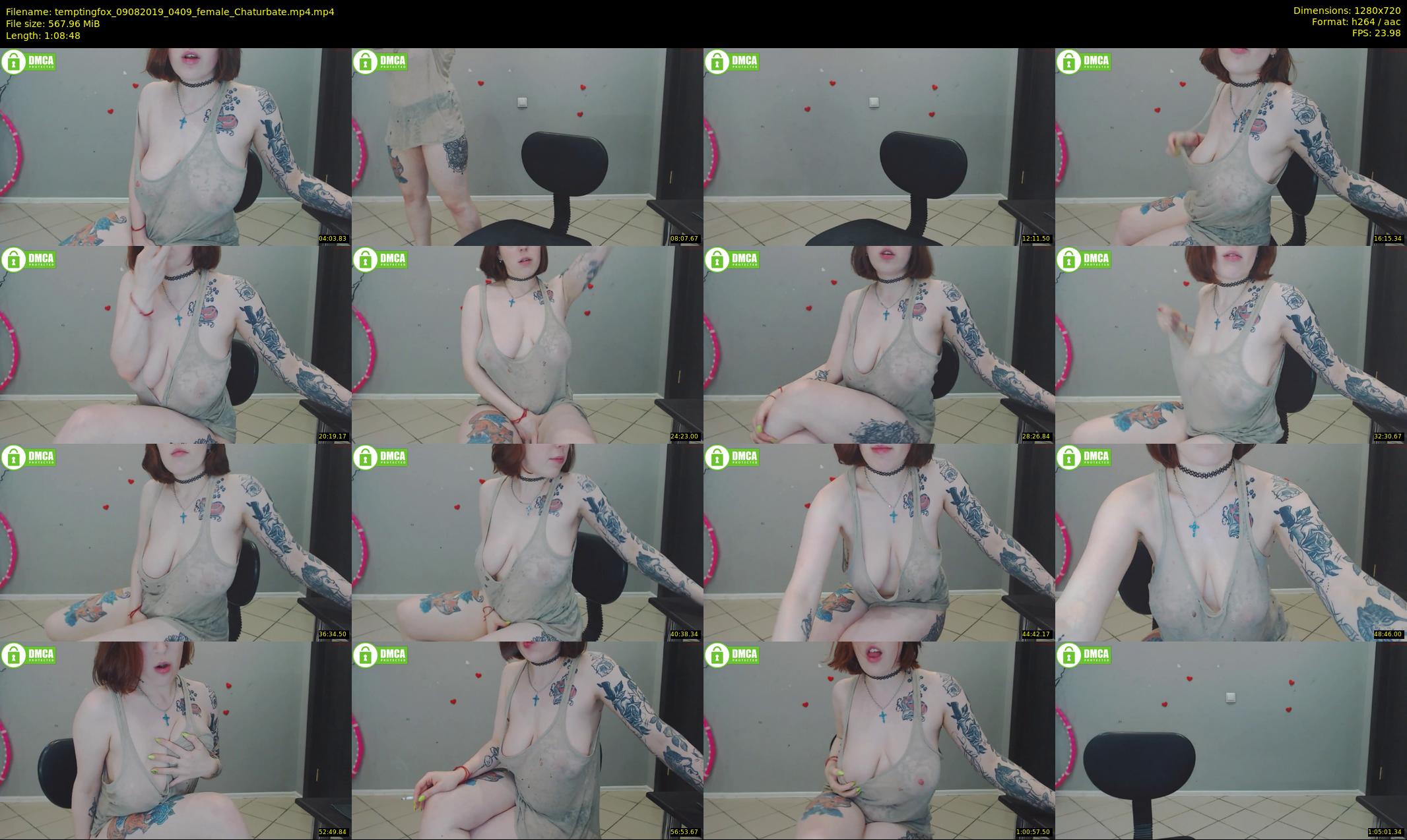 temptingfox — 69 minute Chaturbate female cam show recording, 720p, Aug 9, 2019