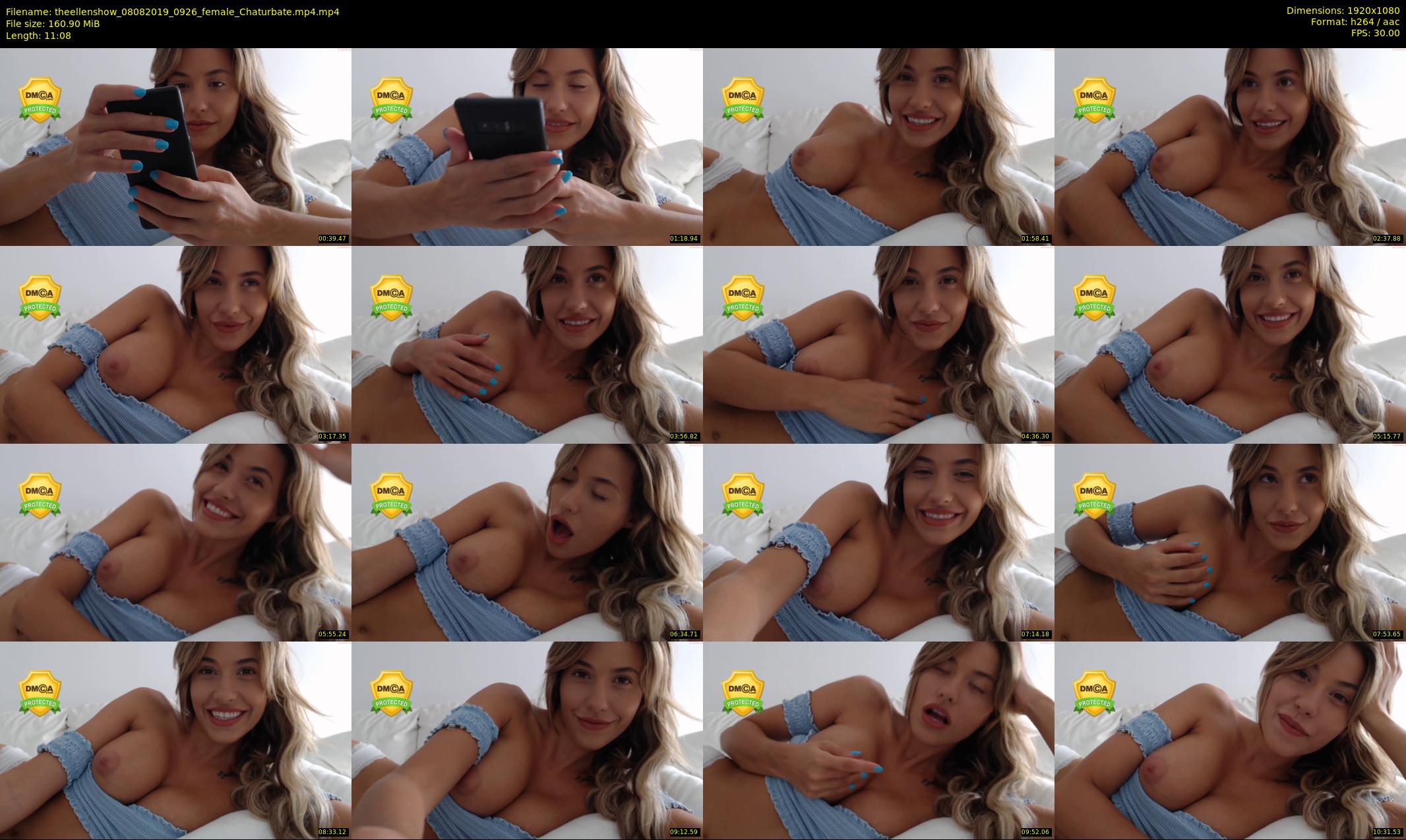 theellenshow — 12 minute Chaturbate female cam show recording, 1080p, Aug 8, 2019