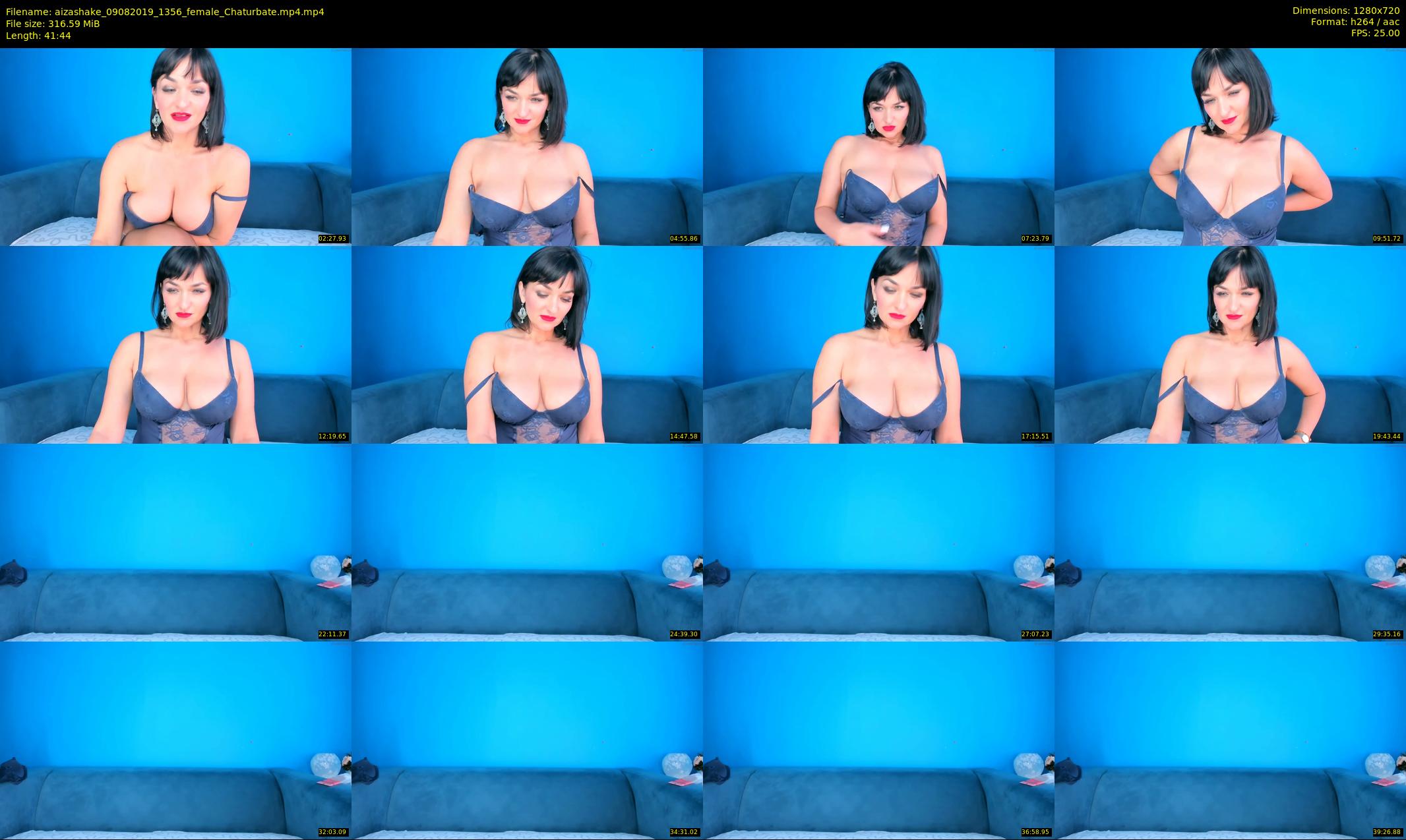 aizashake — 42 minute Chaturbate female cam show recording, 720p, Aug 9, 2019