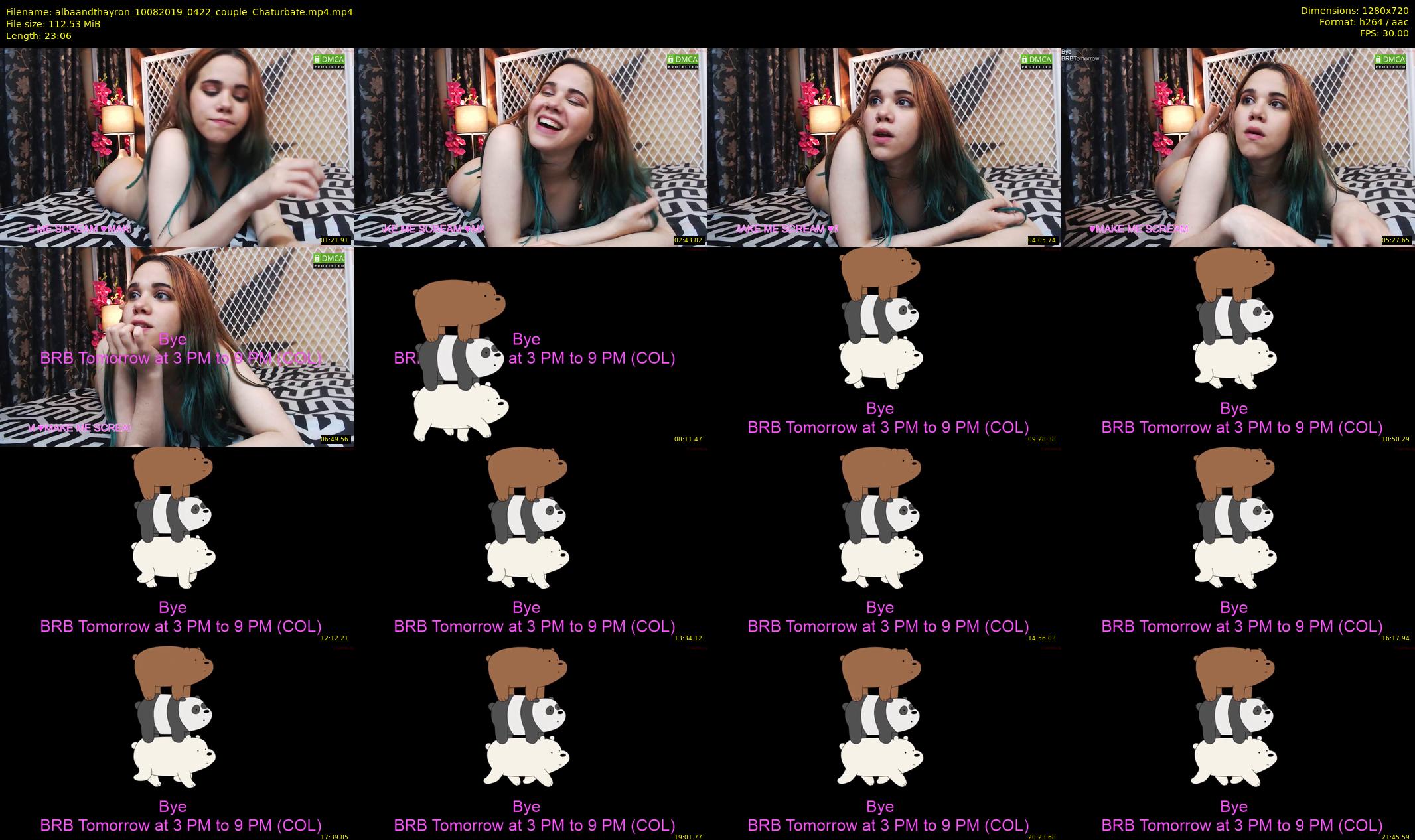 albaandthayron — 24 minute Chaturbate couple cam show recording, 720p, Aug 10, 2019