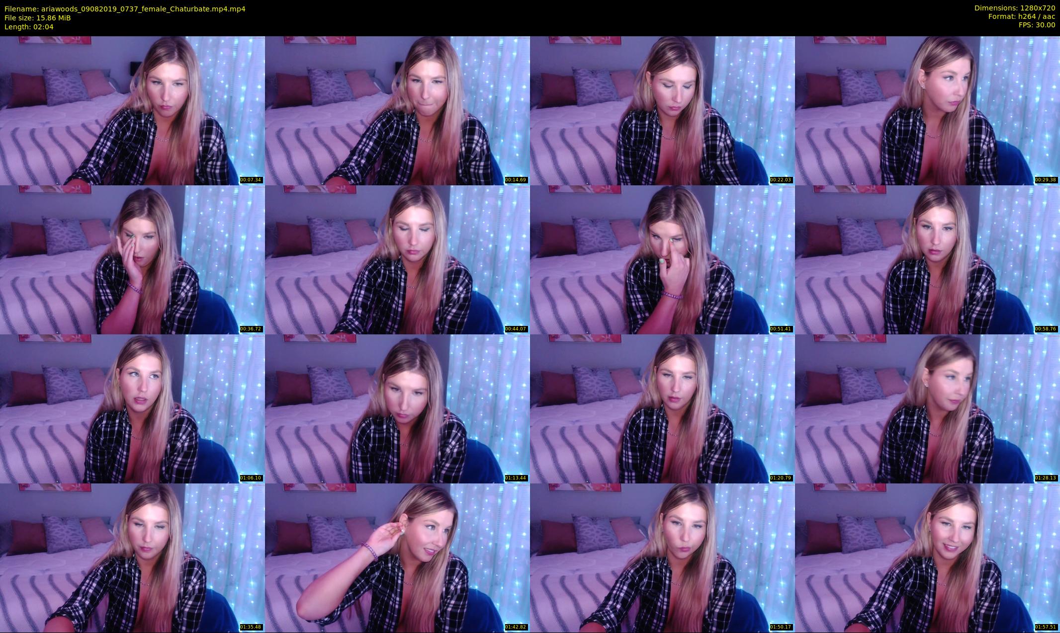 ariawoods — 3 minute Chaturbate female cam show recording, 720p, Aug 9, 2019