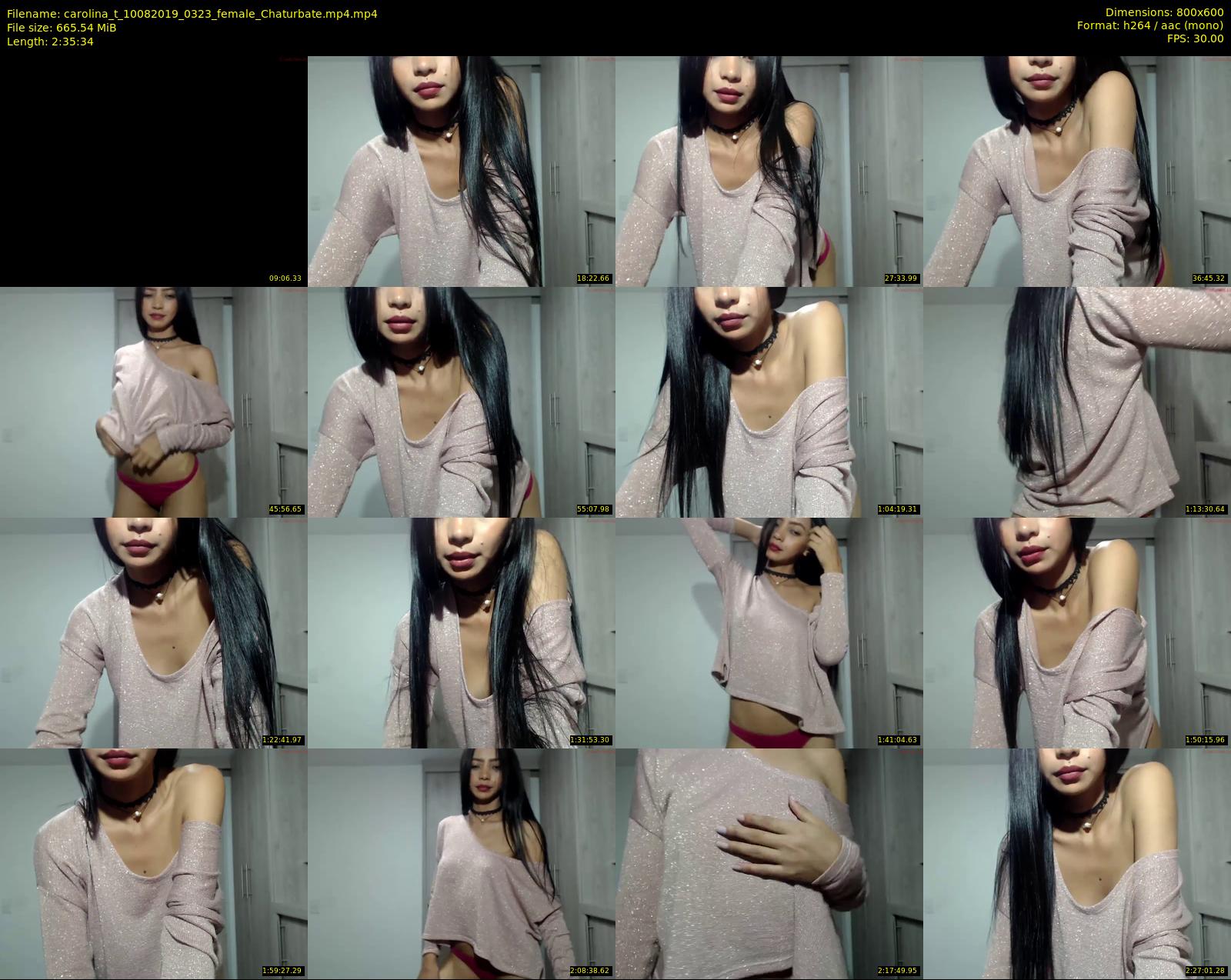 carolina_t — 156 minute Chaturbate female cam show recording, 480p, Aug 10, 2019