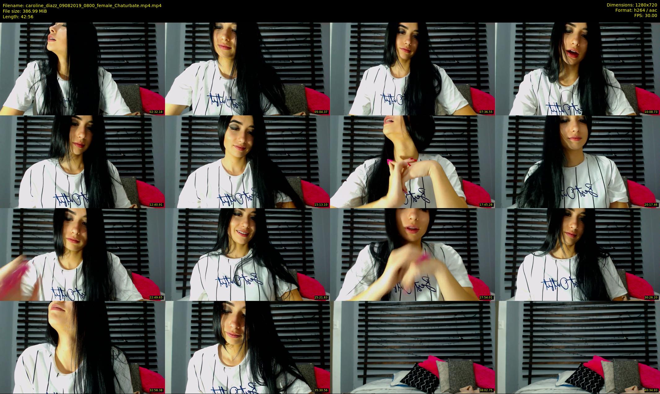 caroline_diazz — 43 minute Chaturbate female cam show recording, 720p, Aug 9, 2019