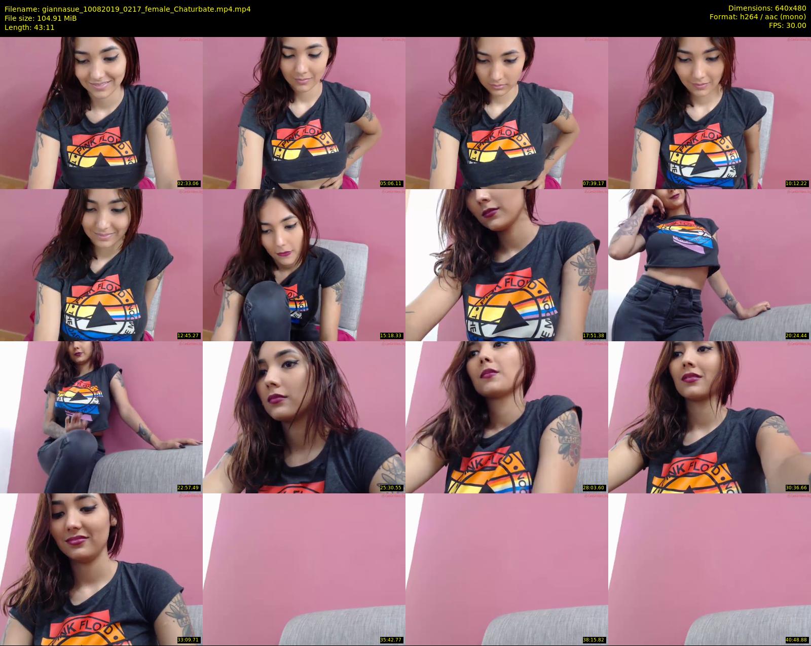 giannasue — 44 minute Chaturbate female cam show recording, 480p, Aug 10, 2019