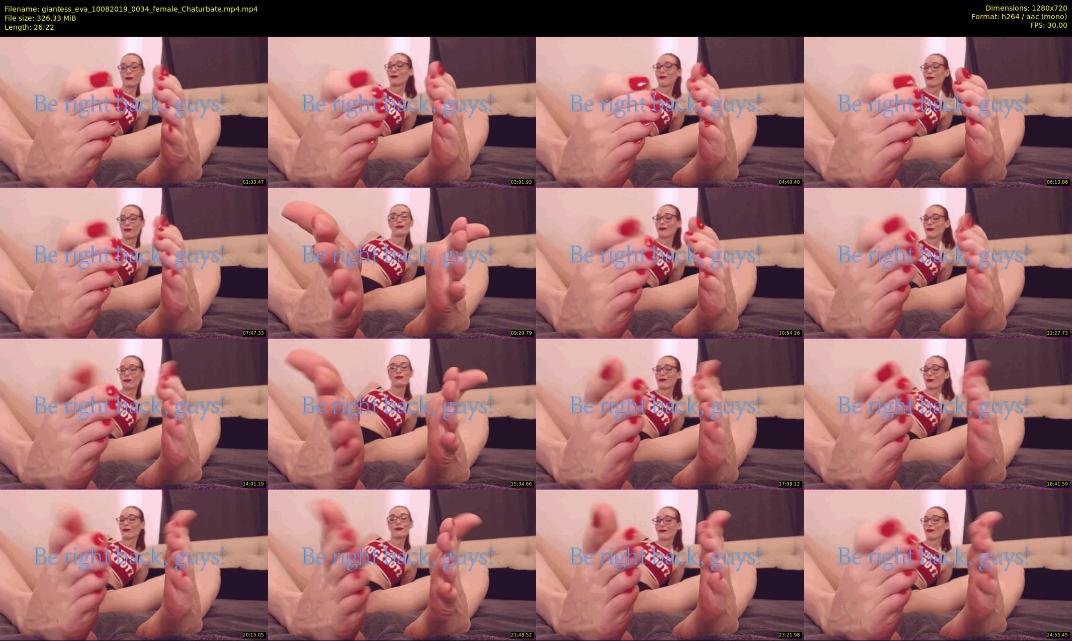 giantess_eva — 27 minute Chaturbate female cam show recording, 720p, Aug 10, 2019