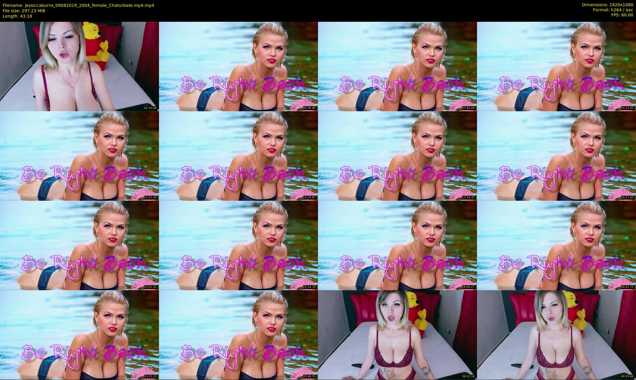 jessiccaburns — 44 minute Chaturbate female cam show recording, 1080p, Aug 9, 2019