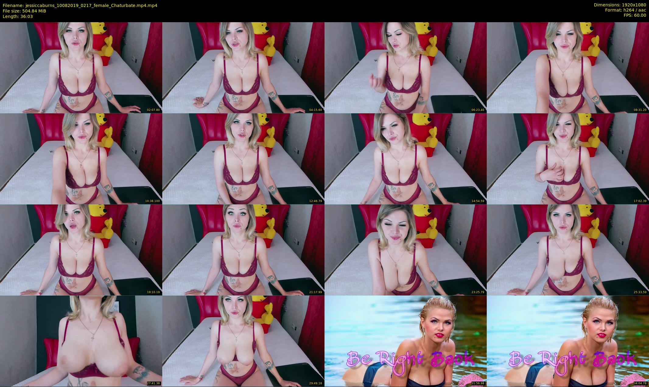 jessiccaburns — 37 minute Chaturbate female cam show recording, 1080p, Aug 10, 2019