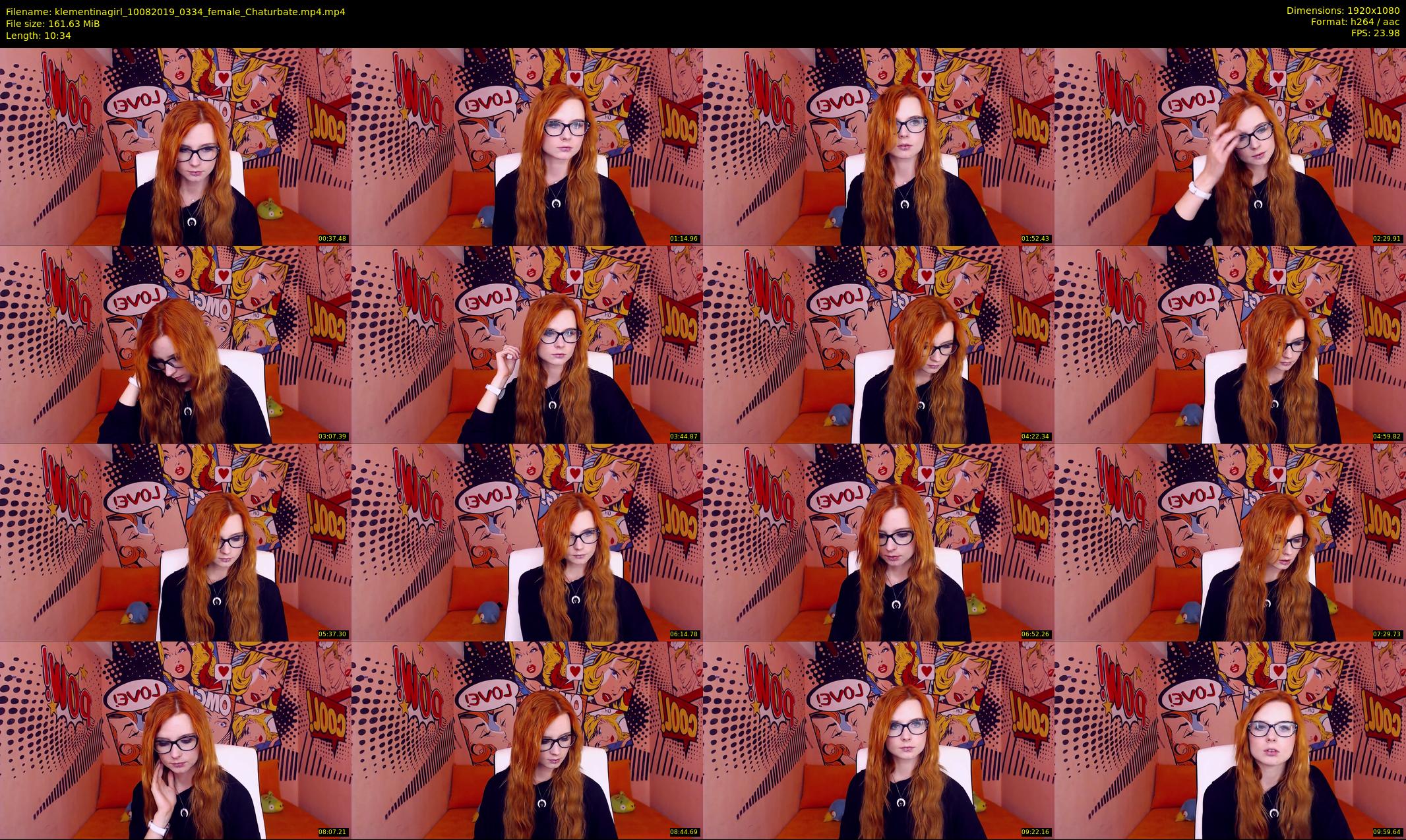 klementinagirl — 11 minute Chaturbate female cam show recording, 1080p, Aug 10, 2019