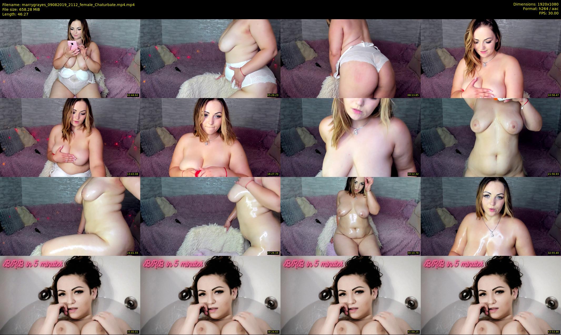 marrygrayes — 47 minute Chaturbate female cam show recording, 1080p, Aug 9, 2019