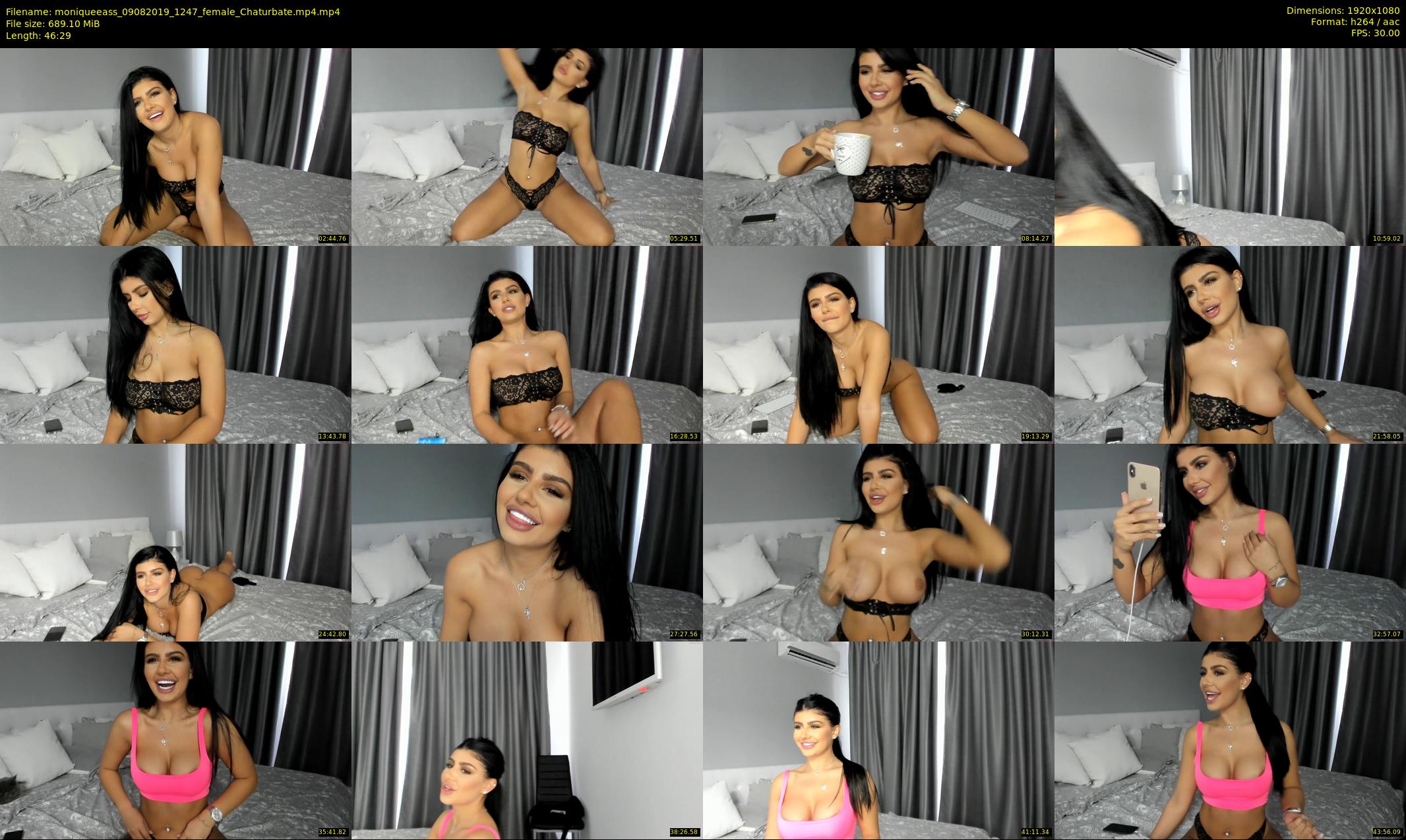 moniqueeass — 47 minute Chaturbate female cam show recording, 1080p, Aug 9, 2019