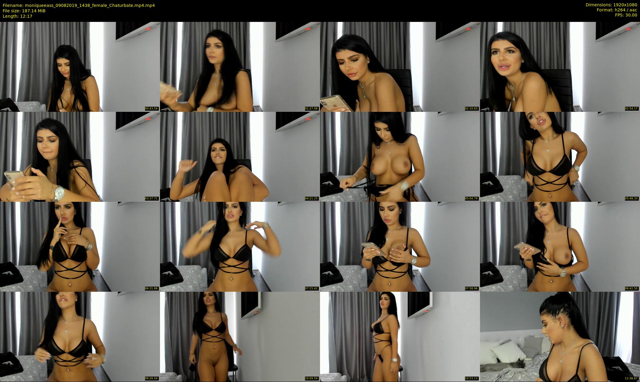 moniqueeass — 13 minute Chaturbate female cam show recording, 1080p, Aug 9, 2019