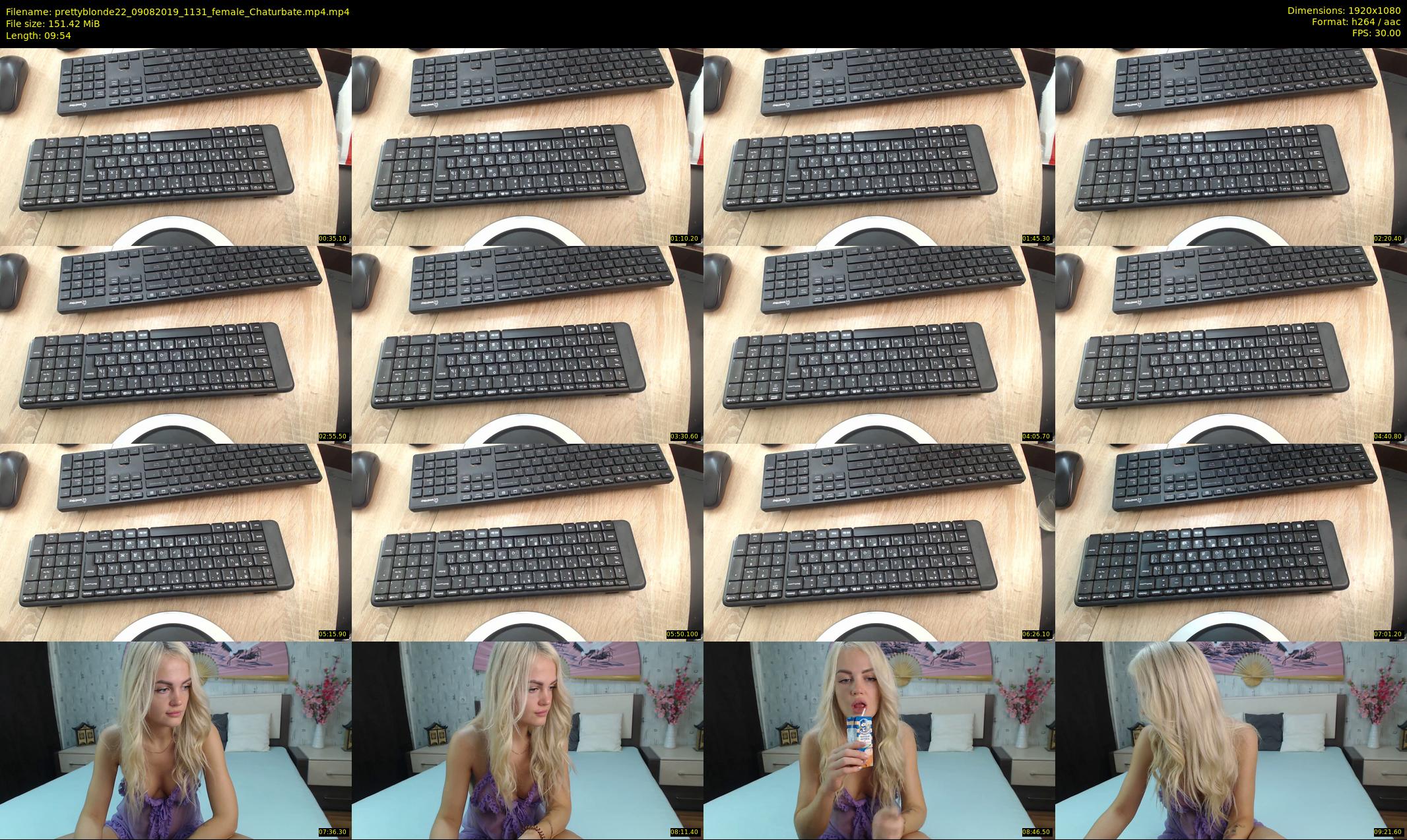 prettyblonde22 — 10 minute Chaturbate female cam show recording, 1080p, Aug 9, 2019