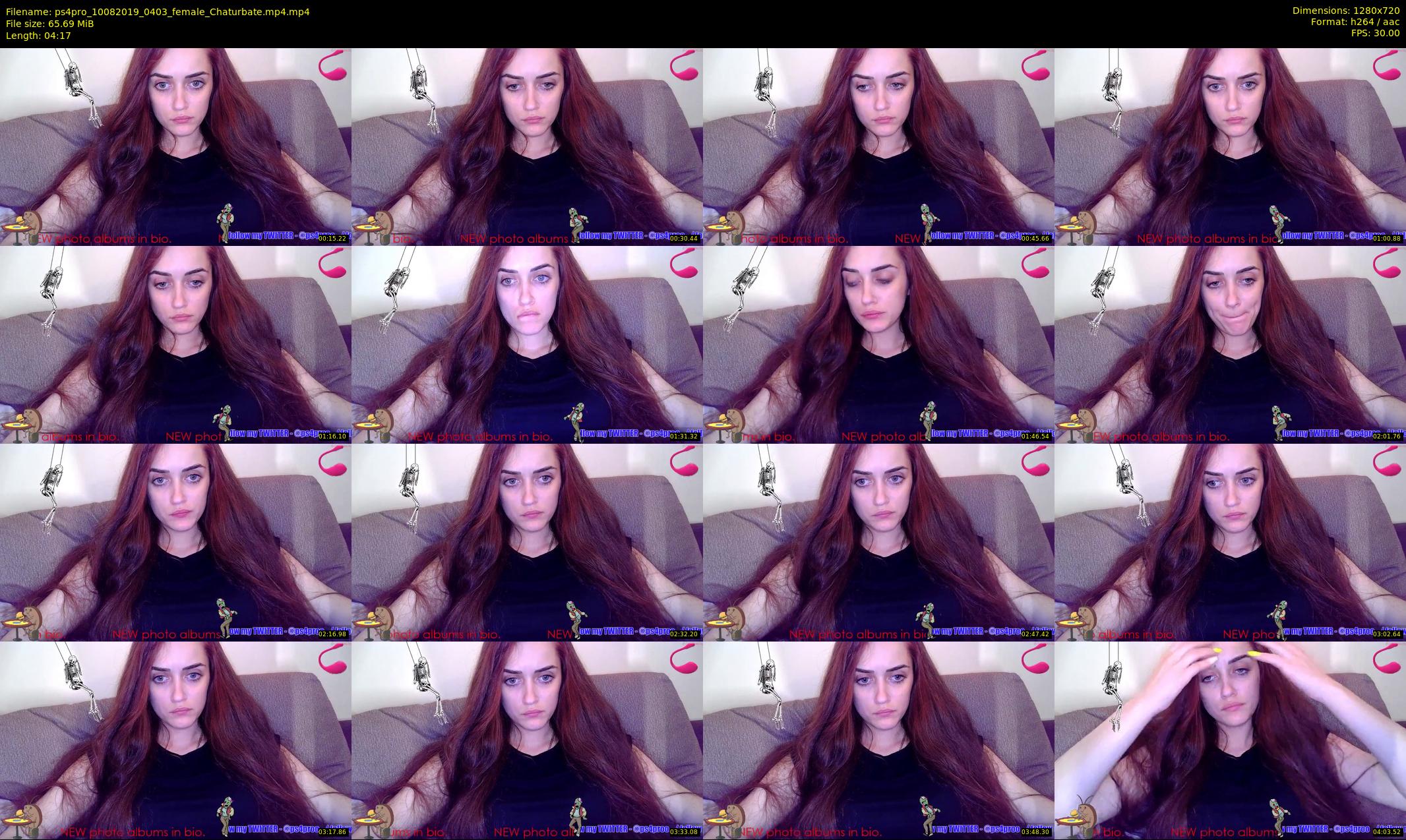 ps4pro — 5 minute Chaturbate female cam show recording, 720p, Aug 10, 2019