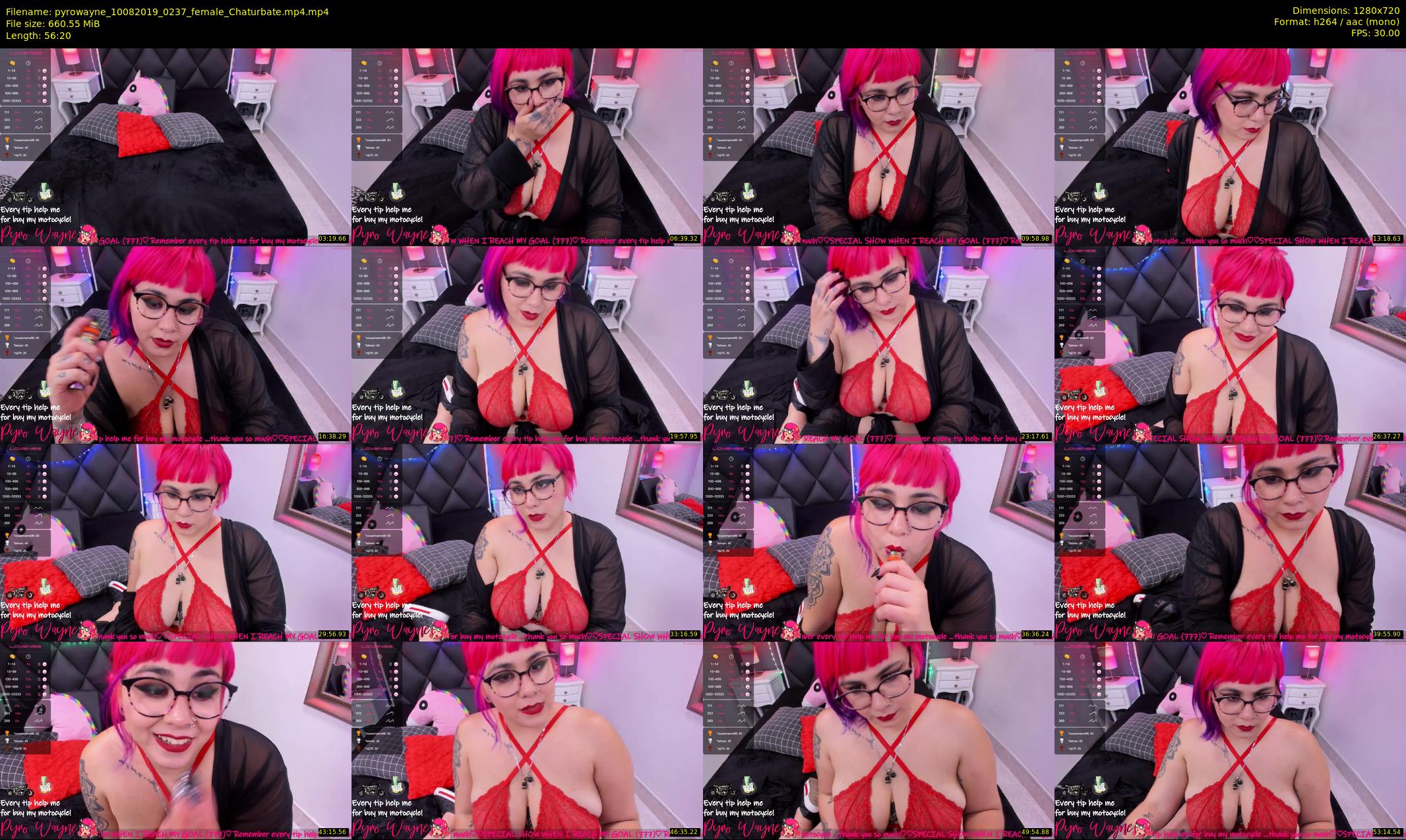pyrowayne — 57 minute Chaturbate female cam show recording, 720p, Aug 10, 2019