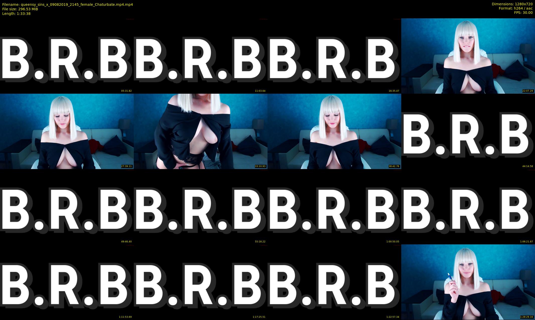 queensy_sins_x — 94 minute Chaturbate female cam show recording, 720p, Aug 9, 2019