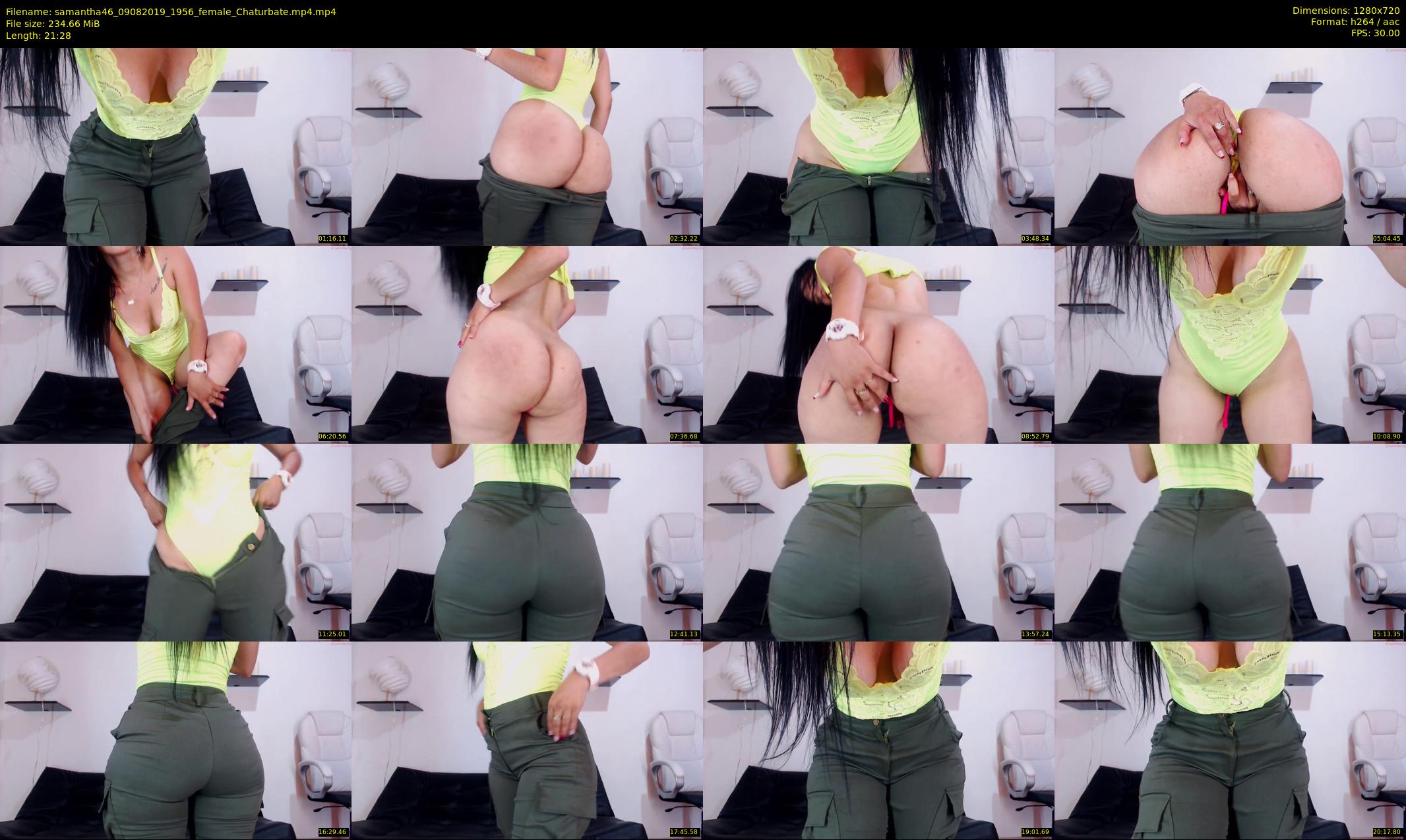 samantha46 — 22 minute Chaturbate female cam show recording, 720p, Aug 9, 2019