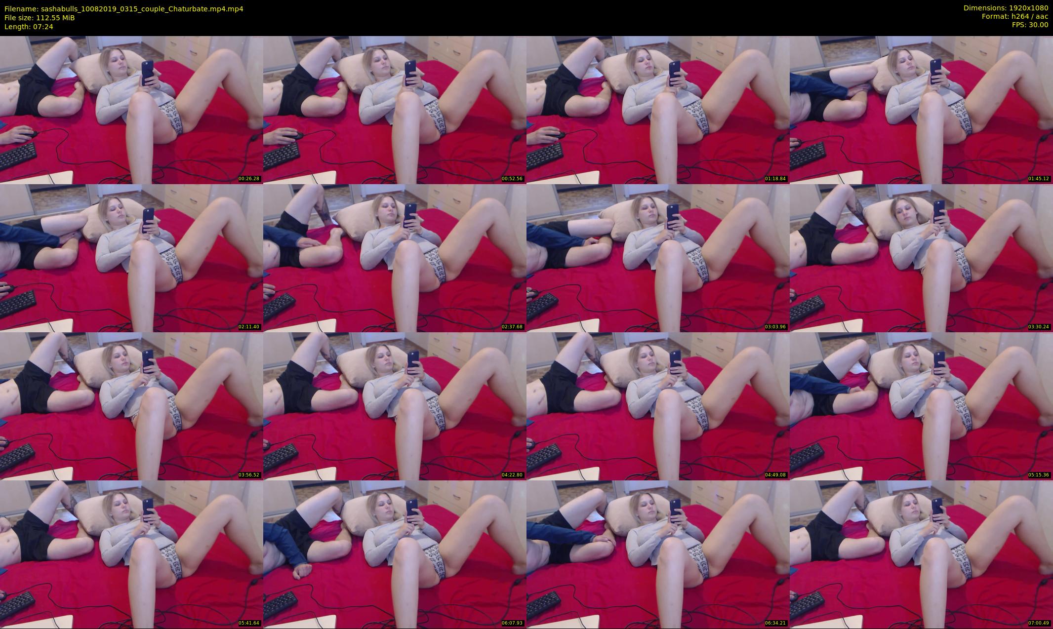 sashabulls — 8 minute Chaturbate couple cam show recording, 1080p, Aug 10, 2019