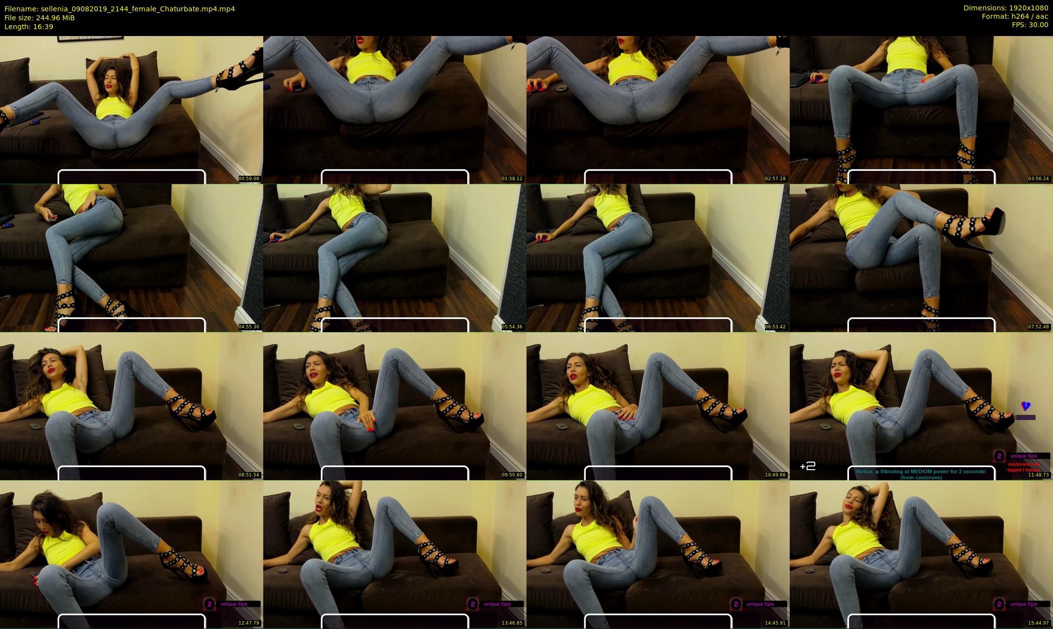 sellenia — 17 minute Chaturbate female cam show recording, 1080p, Aug 9, 2019