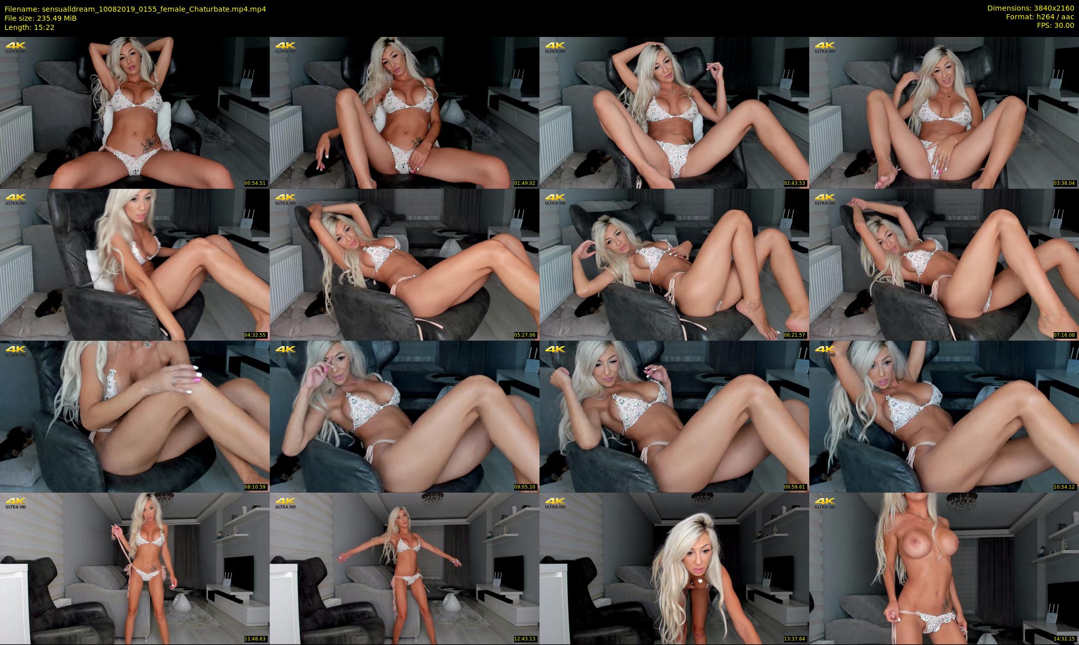 sensualldream — 16 minute Chaturbate female cam show recording, 4K, Aug 10, 2019