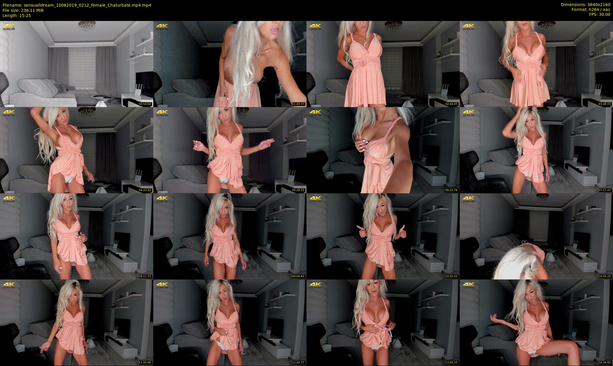 sensualldream — 16 minute Chaturbate female cam show recording, 4K, Aug 10, 2019