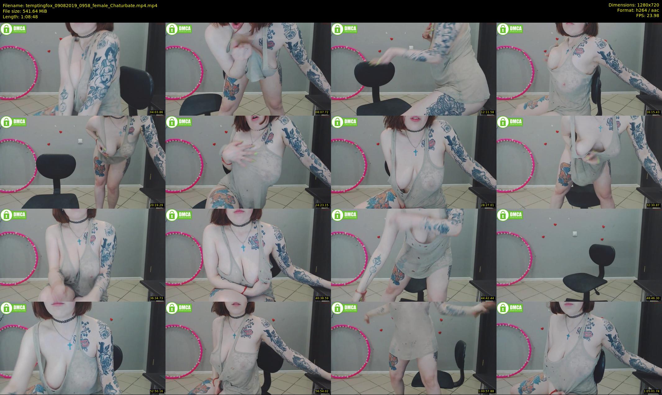 temptingfox — 69 minute Chaturbate female cam show recording, 720p, Aug 9, 2019