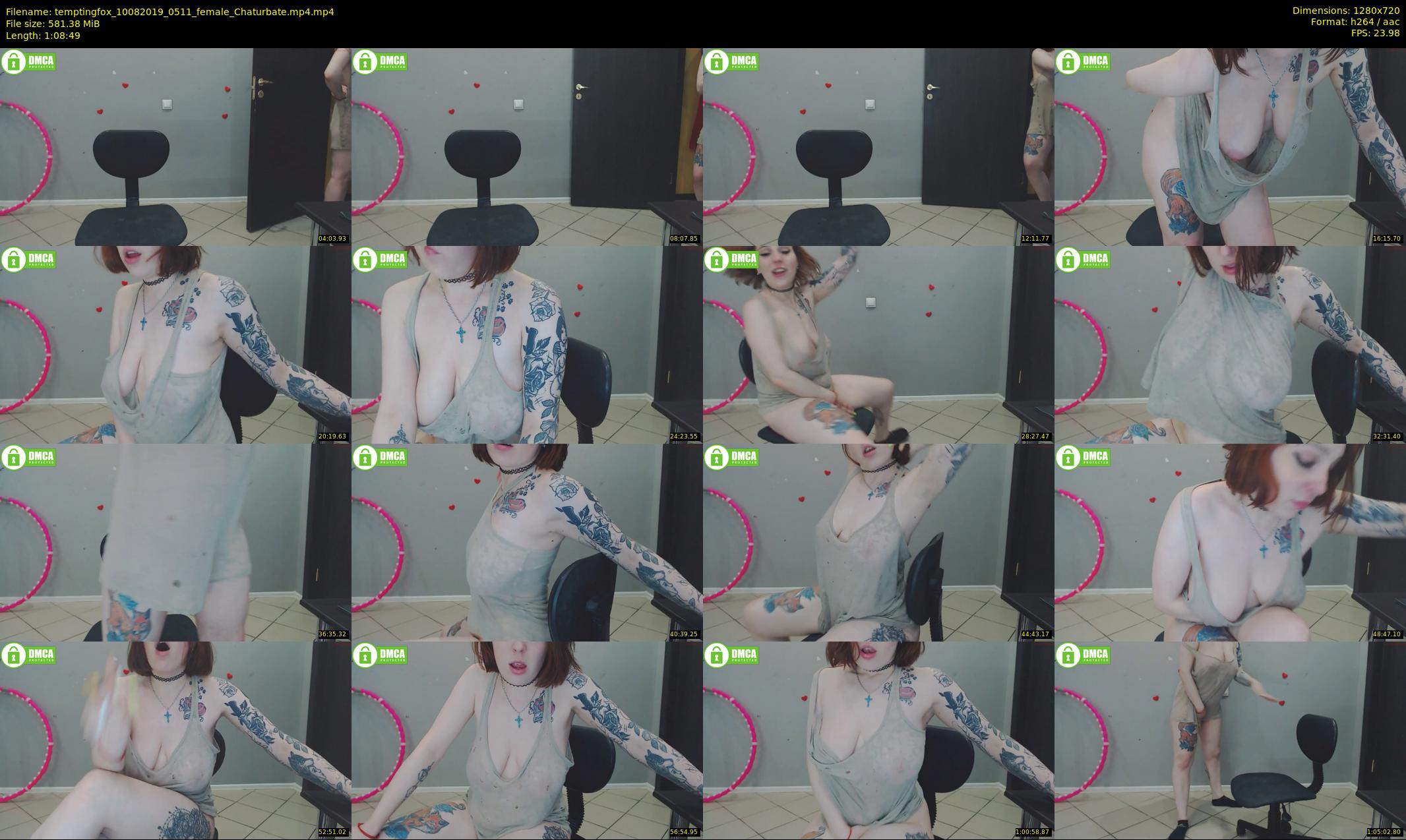 temptingfox — 69 minute Chaturbate female cam show recording, 720p, Aug 10, 2019