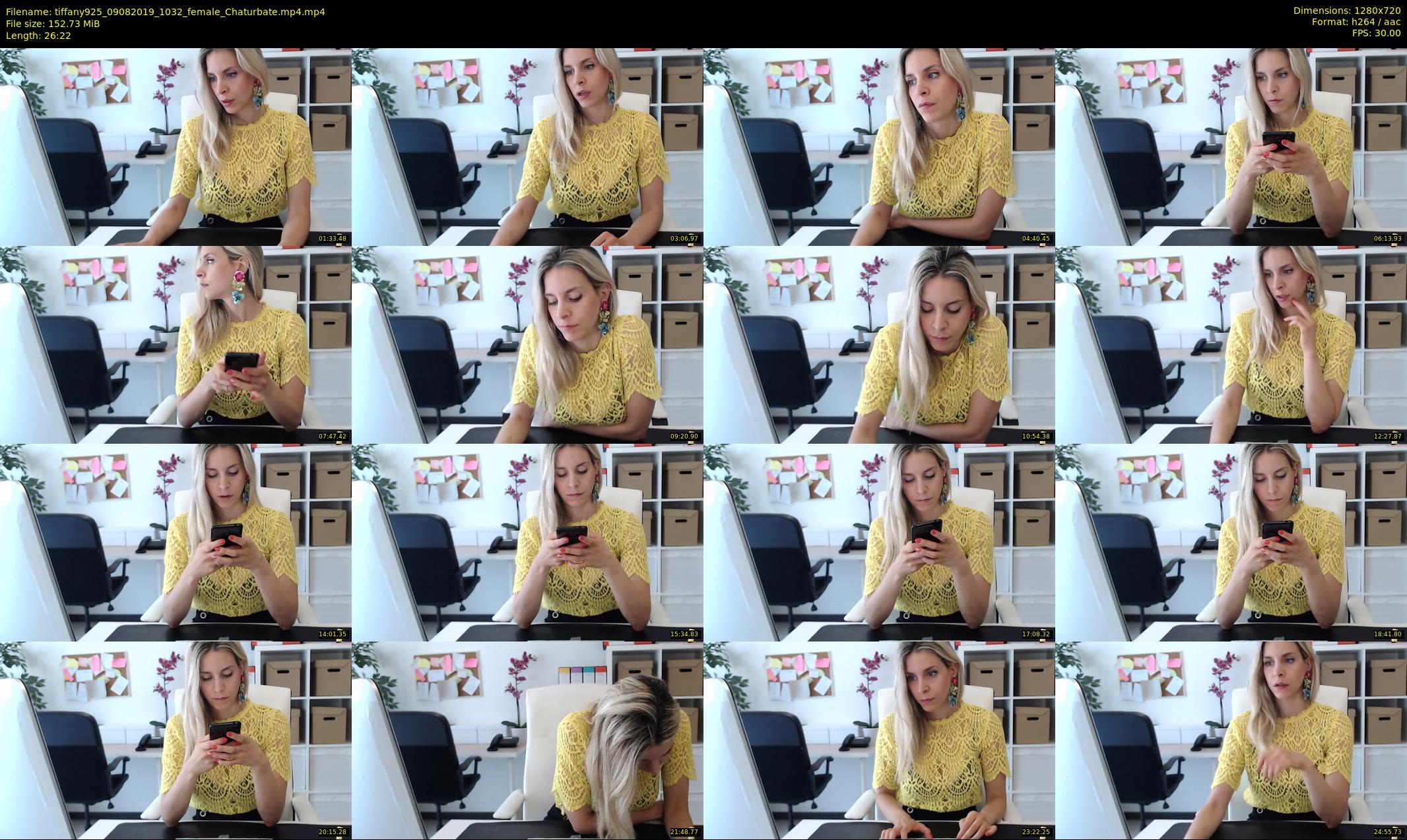 tiffany925 — 27 minute Chaturbate female cam show recording, 720p, Aug 9, 2019