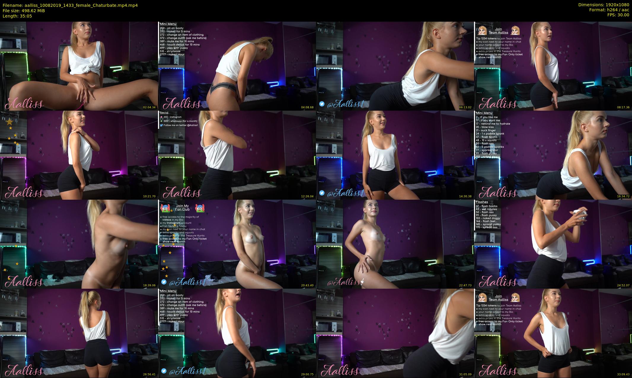 aalliss — 36 minute Chaturbate female cam show recording, 1080p, Aug 10, 2019