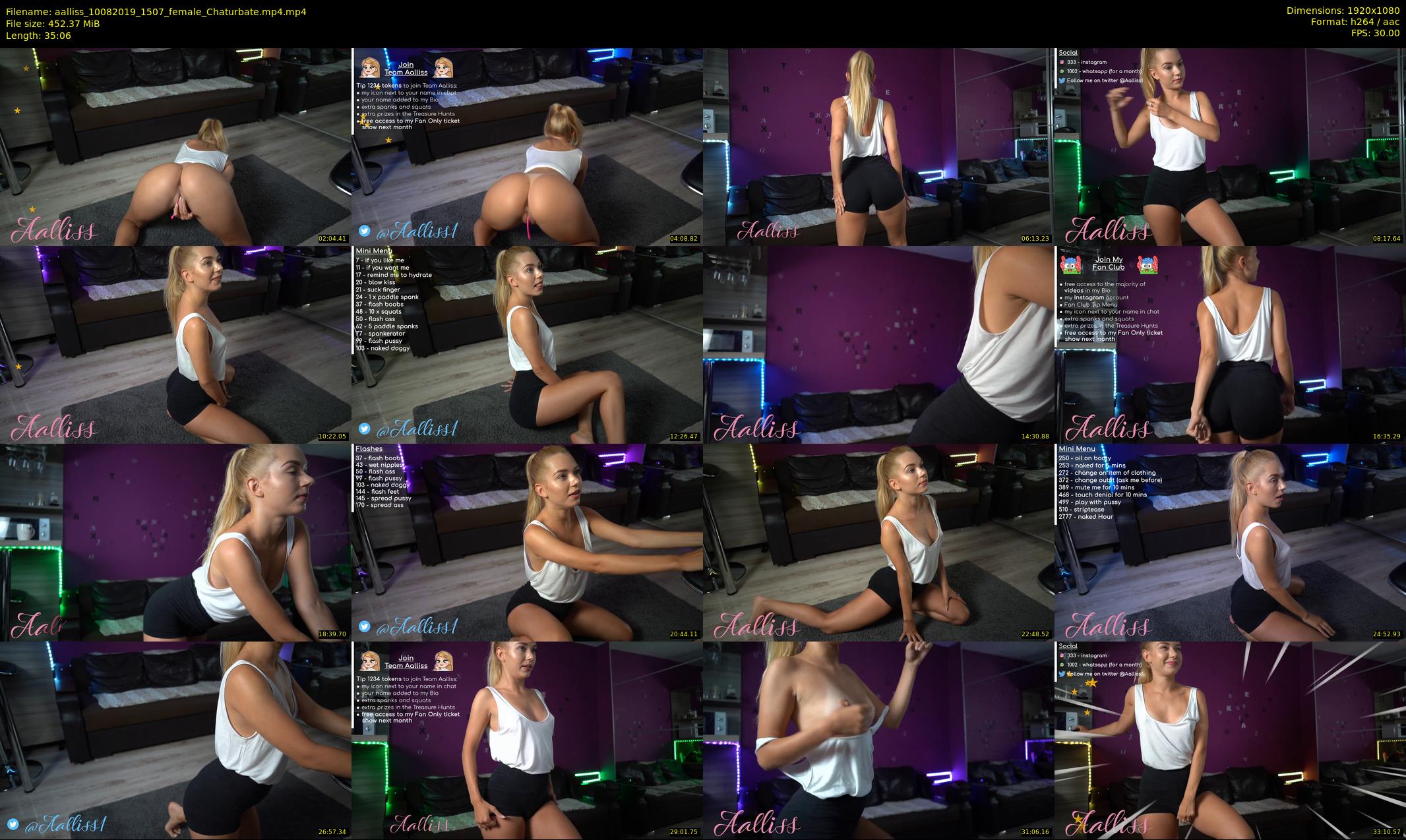aalliss — 36 minute Chaturbate female cam show recording, 1080p, Aug 10, 2019