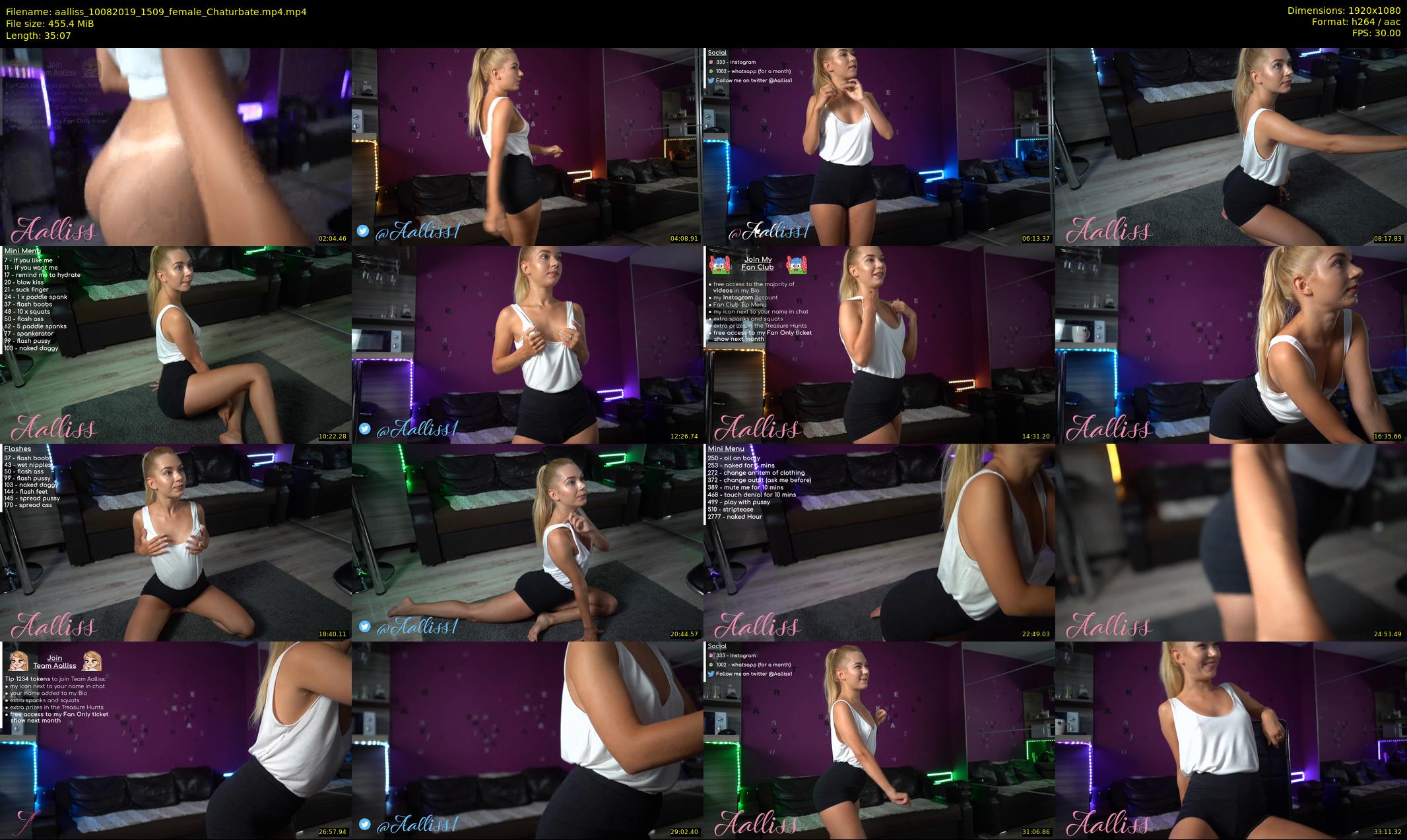 aalliss — 36 minute Chaturbate female cam show recording, 1080p, Aug 10, 2019