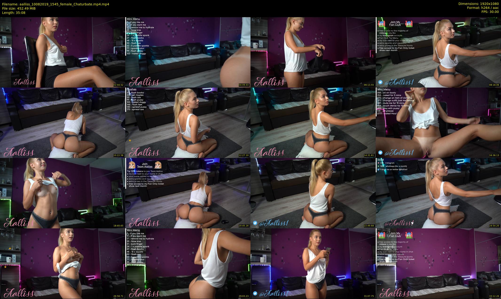 aalliss — 36 minute Chaturbate female cam show recording, 1080p, Aug 10, 2019