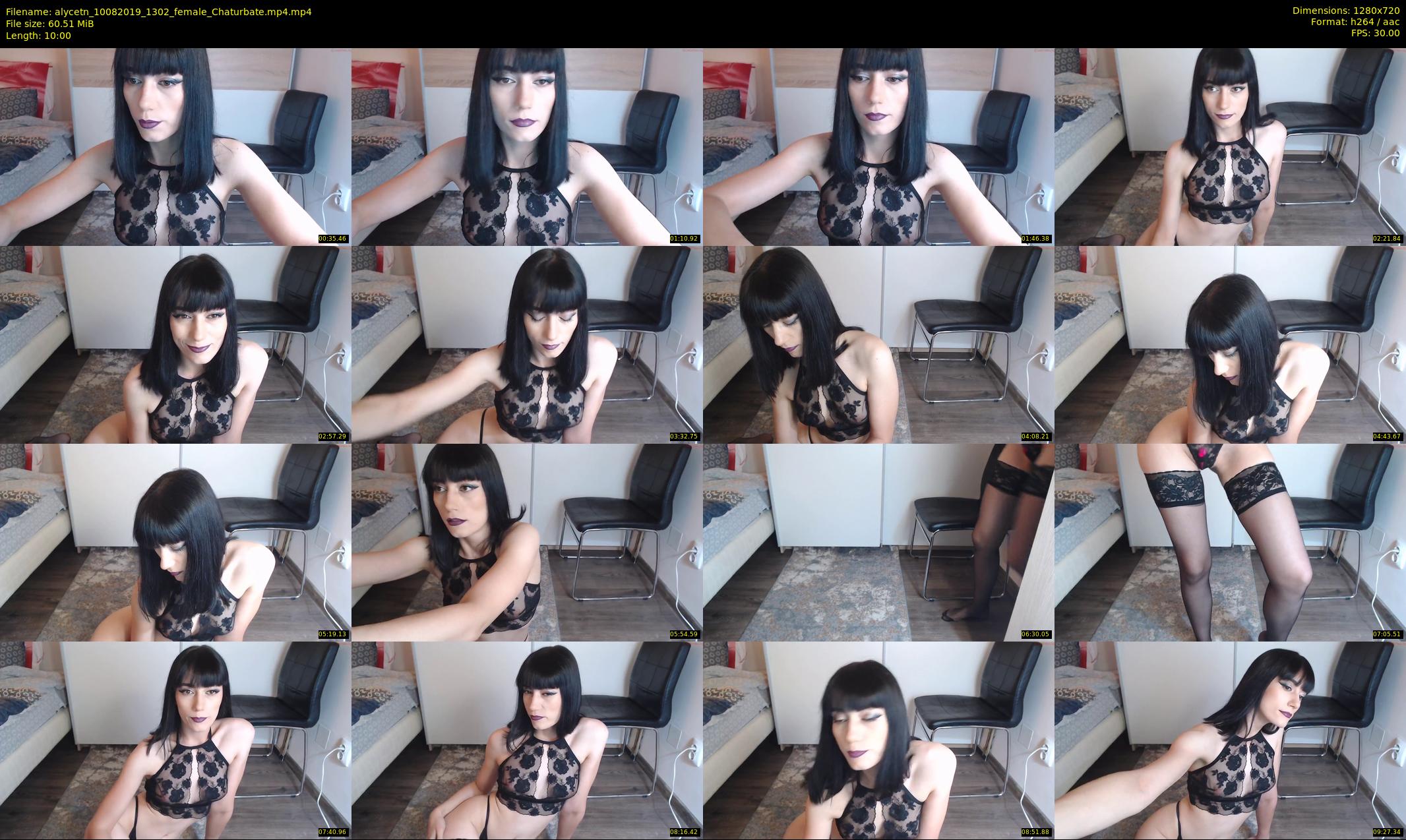 alycetn — 10 minute Chaturbate female cam show recording, 720p, Aug 10, 2019