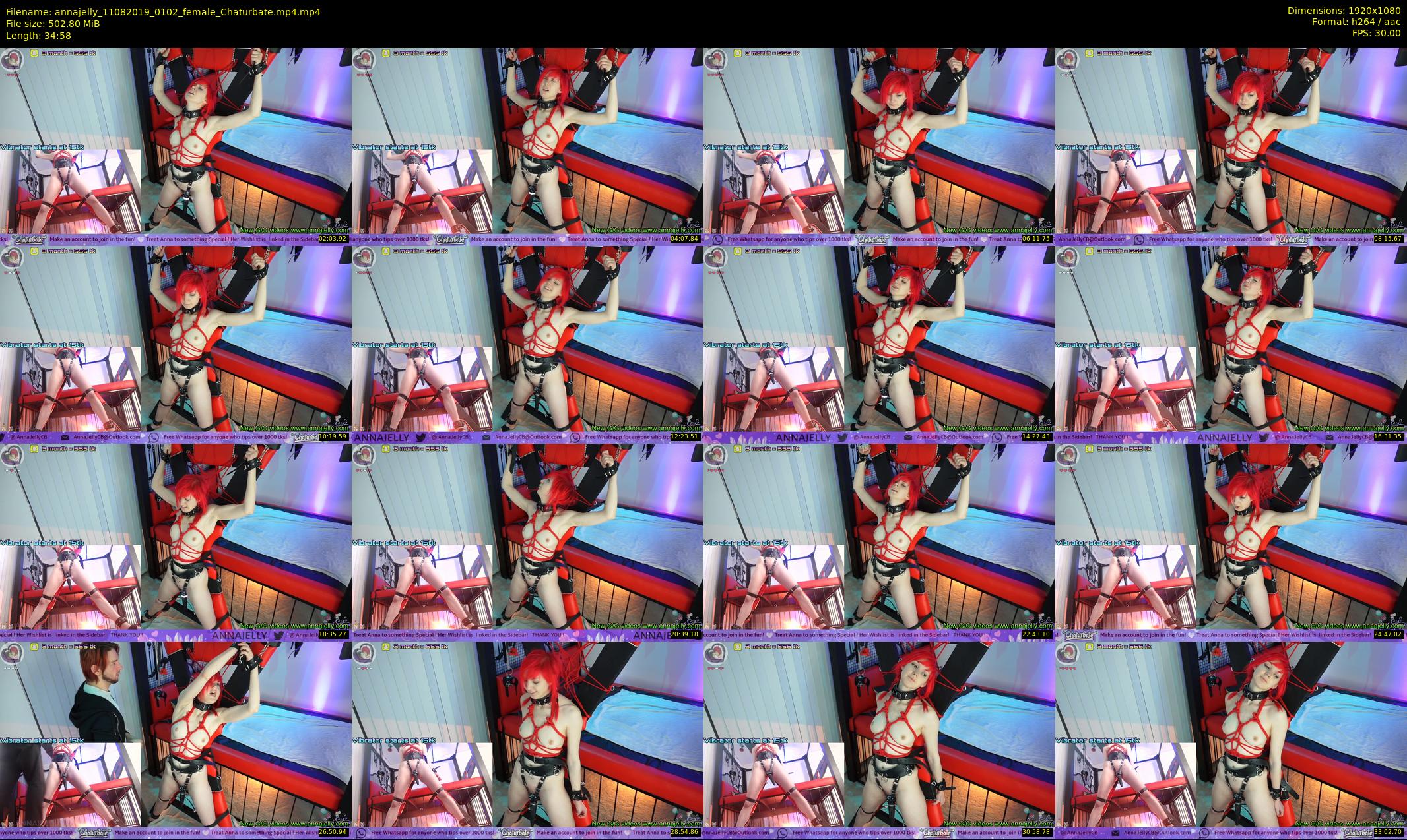 annajelly — 35 minute Chaturbate couple cam show recording, 1080p, Aug 11, 2019