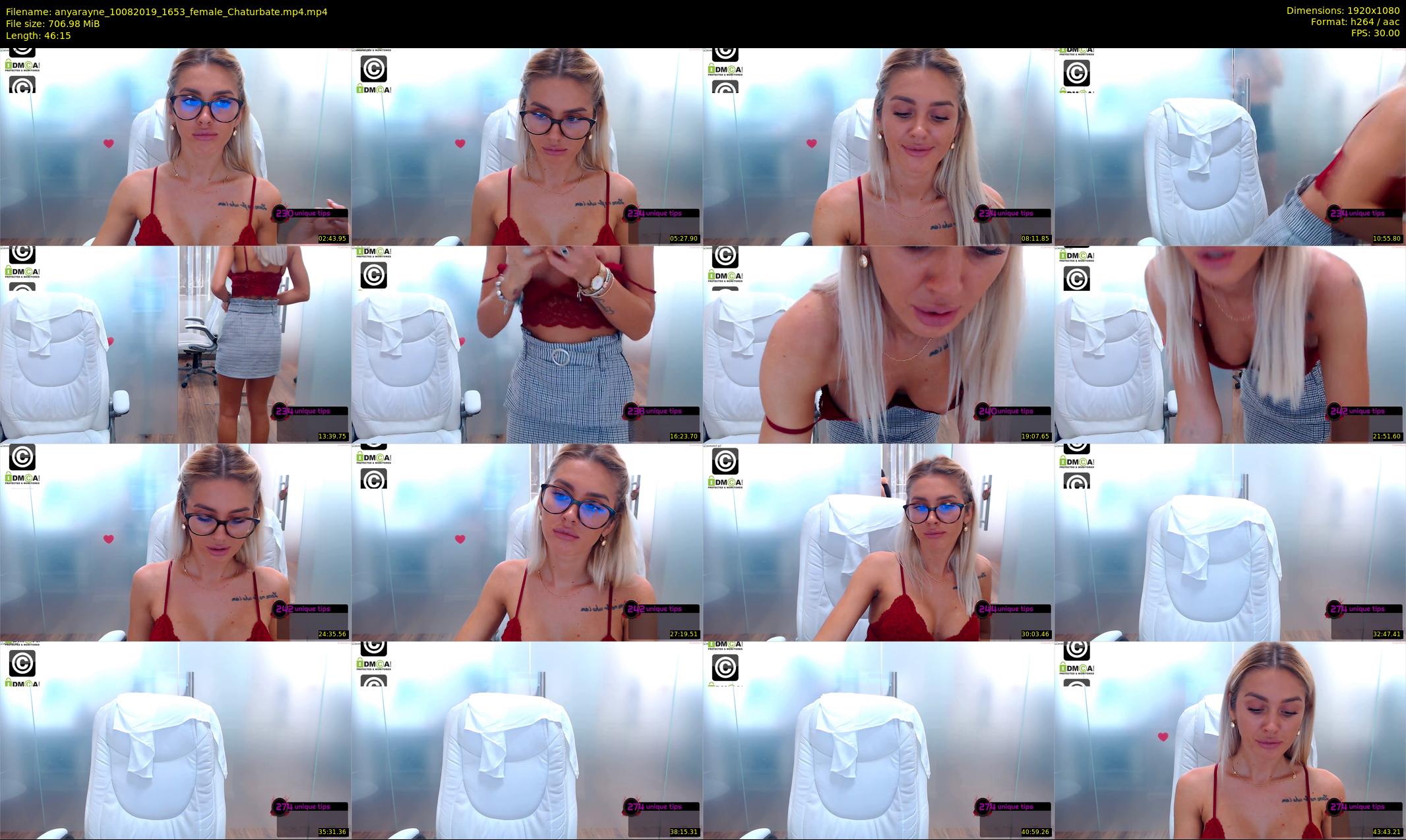anyarayne — 47 minute Chaturbate female cam show recording, 1080p, Aug 10, 2019