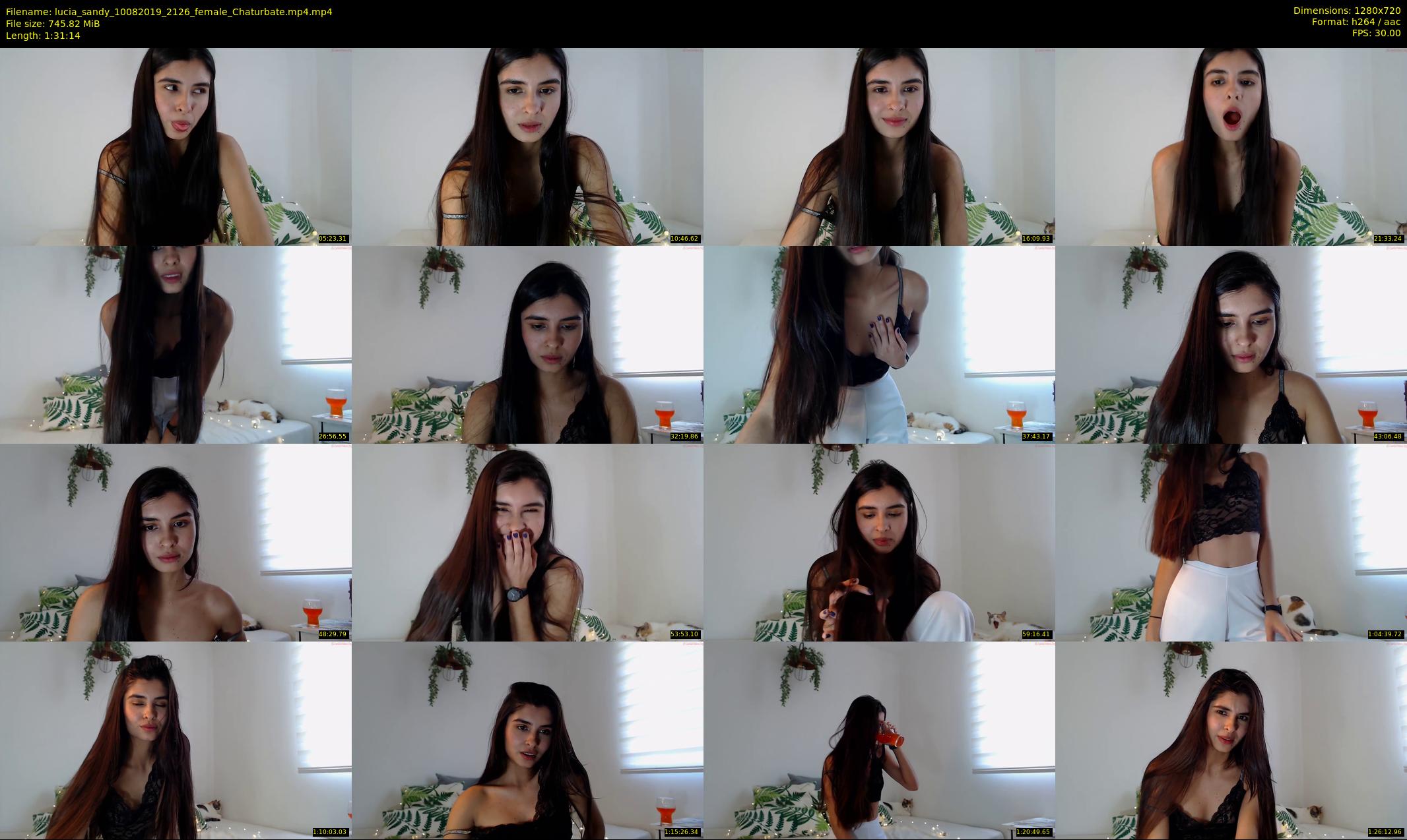 lucia_sandy — 92 minute Chaturbate female cam show recording, 720p, Aug 10, 2019