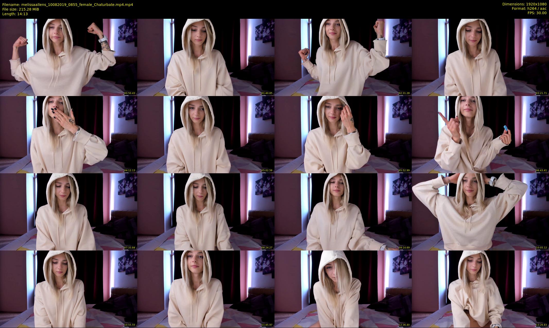 melissaallens — 15 minute Chaturbate female cam show recording, 1080p, Aug 10, 2019