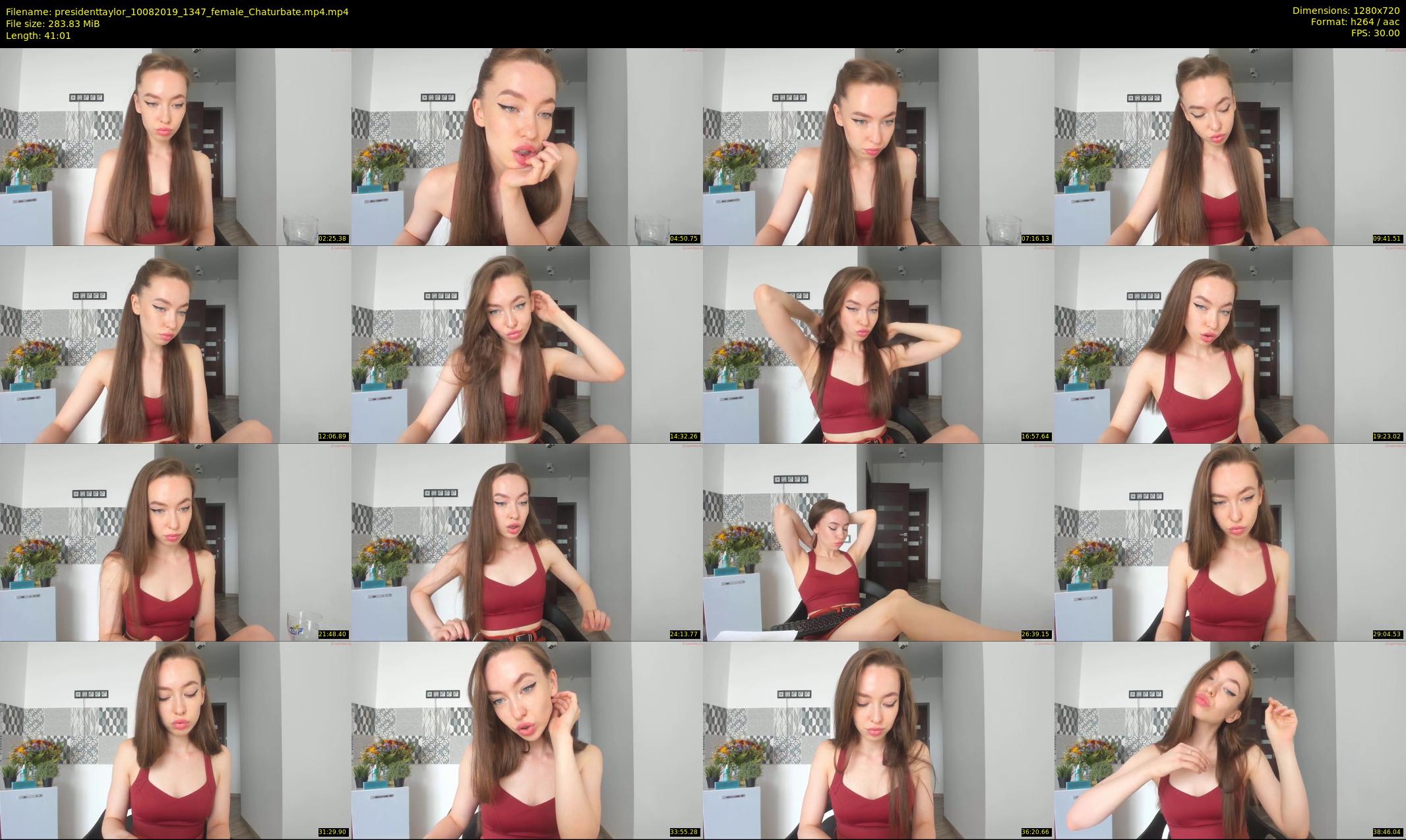 presidenttaylor — 42 minute Chaturbate female cam show recording, 720p, Aug 10, 2019