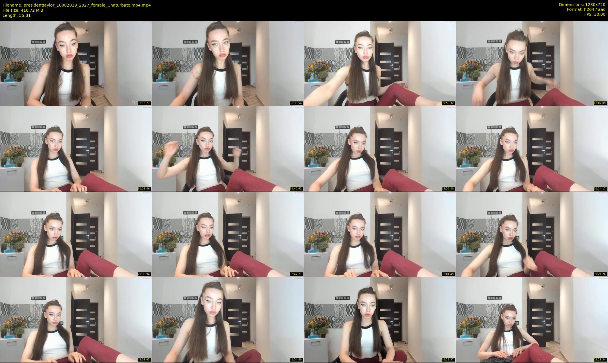 presidenttaylor — 56 minute Chaturbate female cam show recording, 720p, Aug 10, 2019
