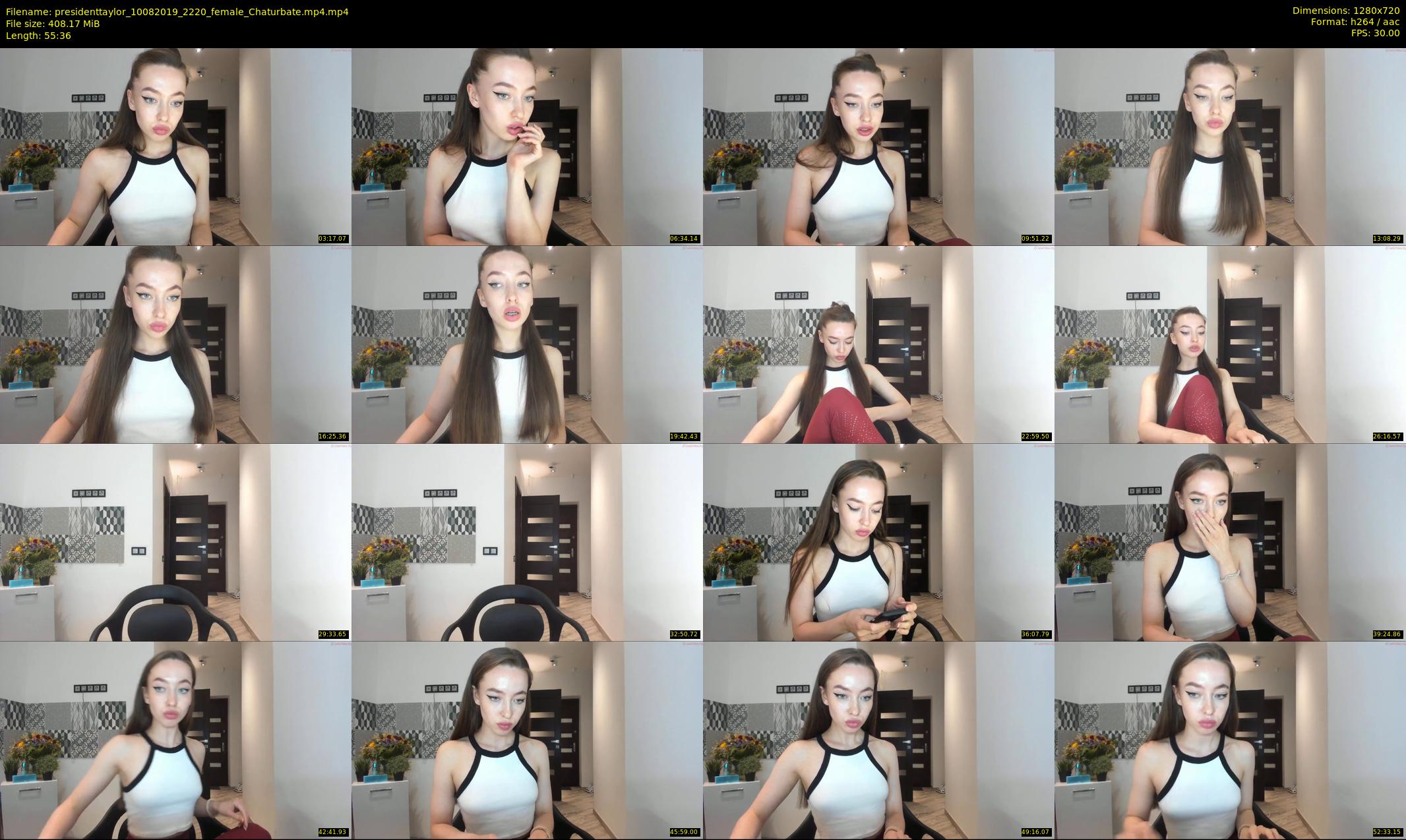 presidenttaylor — 56 minute Chaturbate female cam show recording, 720p, Aug 10, 2019