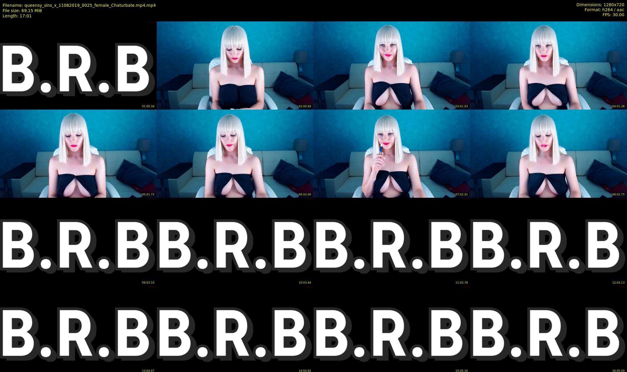 queensy_sins_x — 18 minute Chaturbate female cam show recording, 720p, Aug 11, 2019