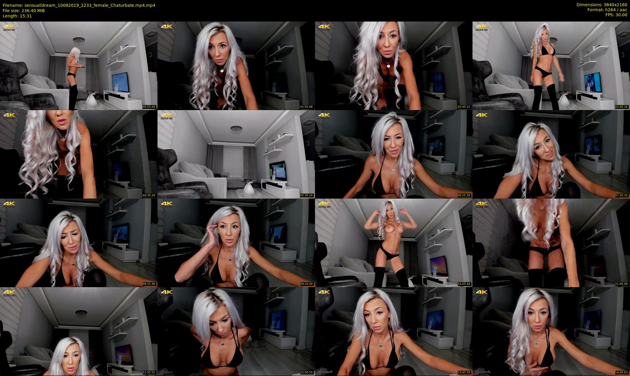sensualldream — 16 minute Chaturbate female cam show recording, 4K, Aug 10, 2019